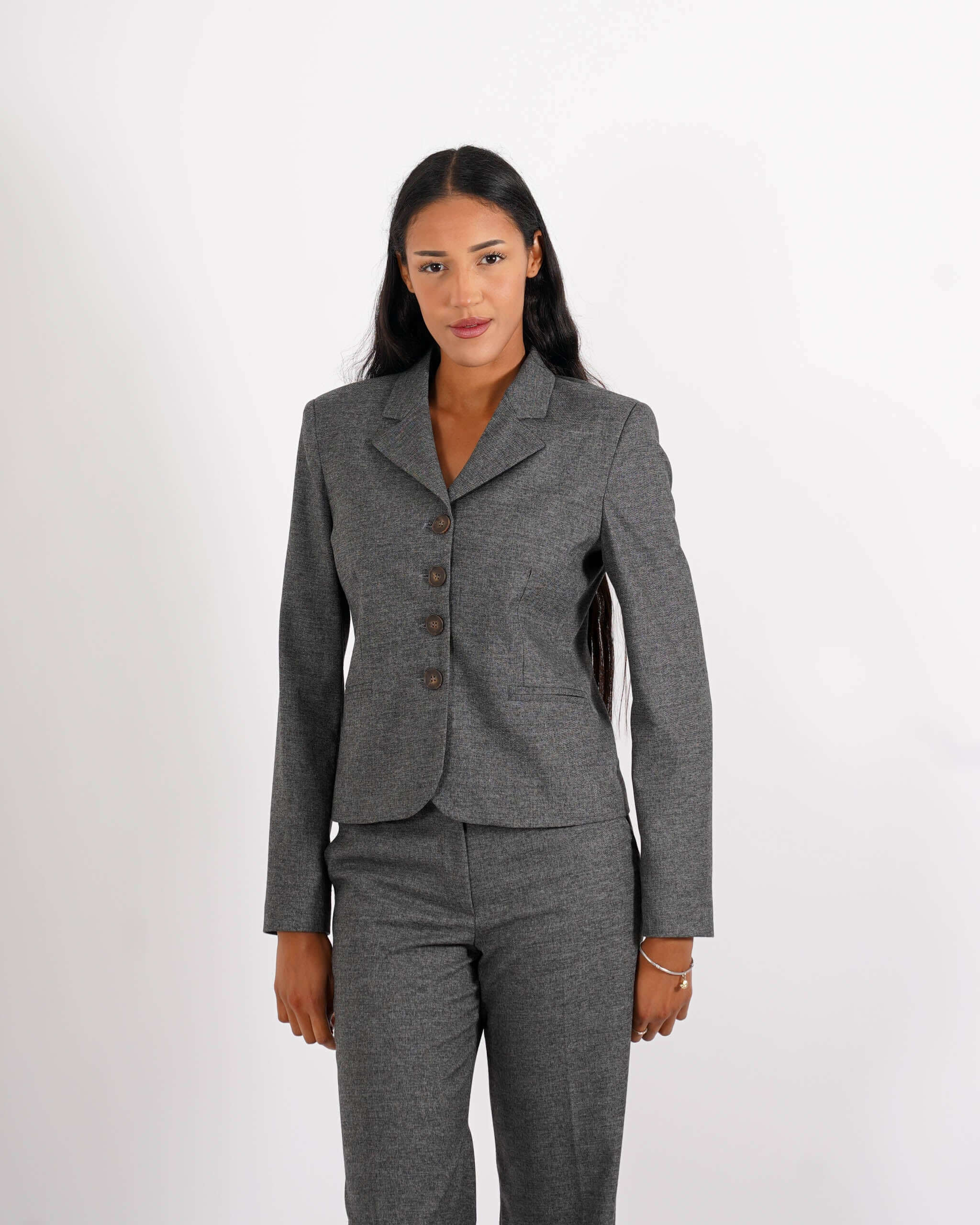 Giacca monopetto sale e pepe in punto stoffa - Miguel - Hope Fashion