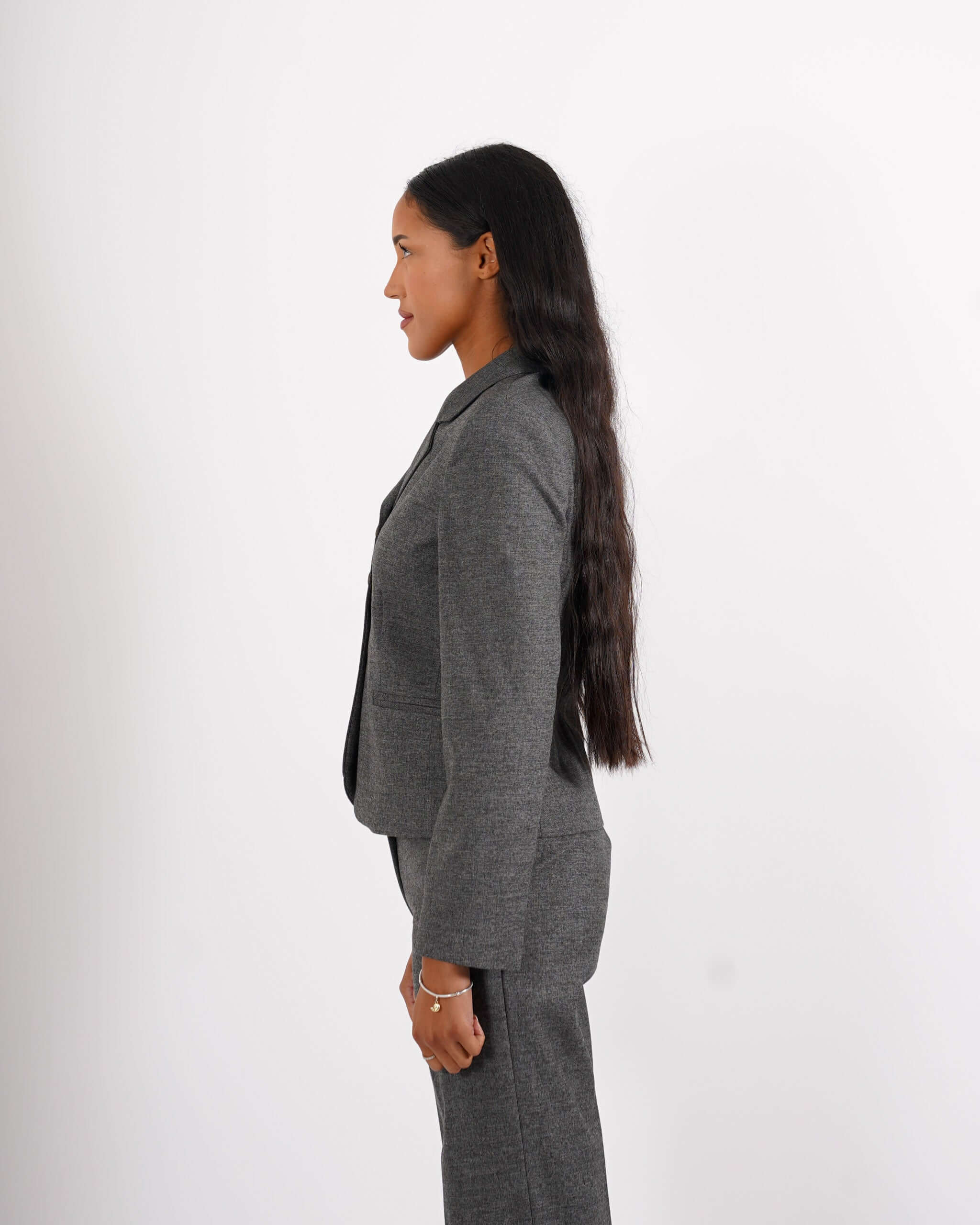 Giacca monopetto sale e pepe in punto stoffa - Miguel - Hope Fashion