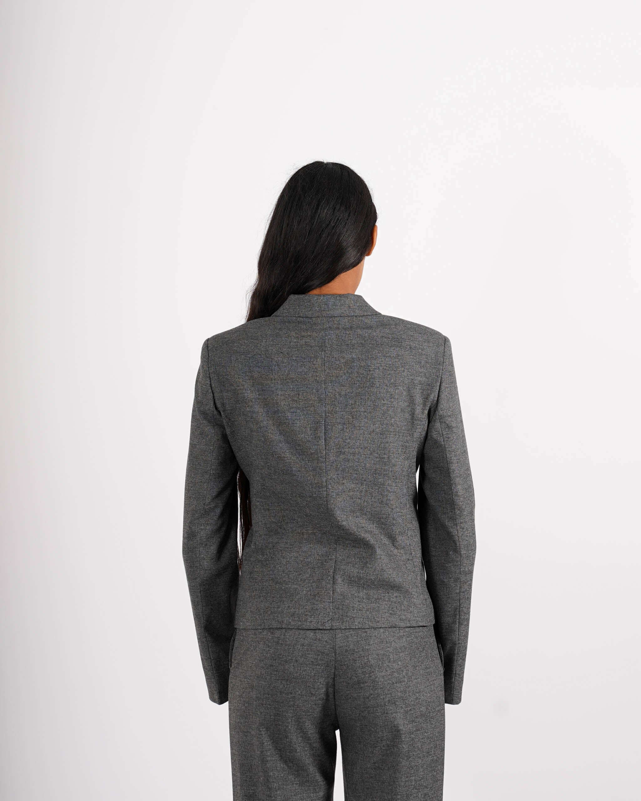 Giacca monopetto sale e pepe in punto stoffa - Miguel - Hope Fashion