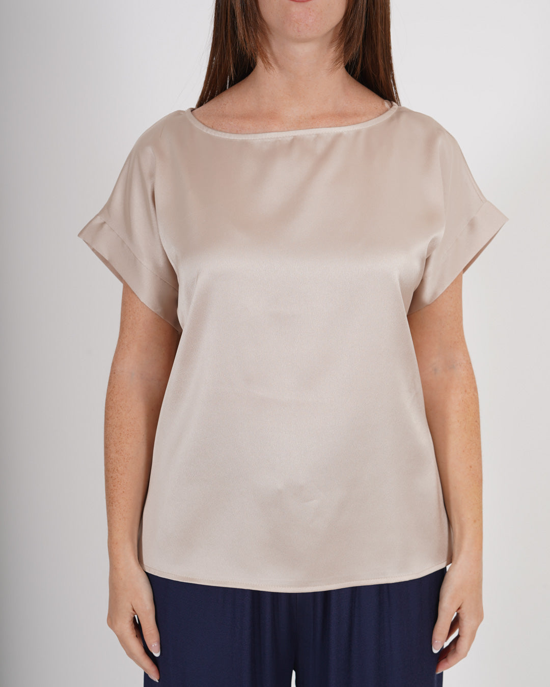 Blusa girocollo mezza manica vestibilità regolare - Martello - Hope Fashion