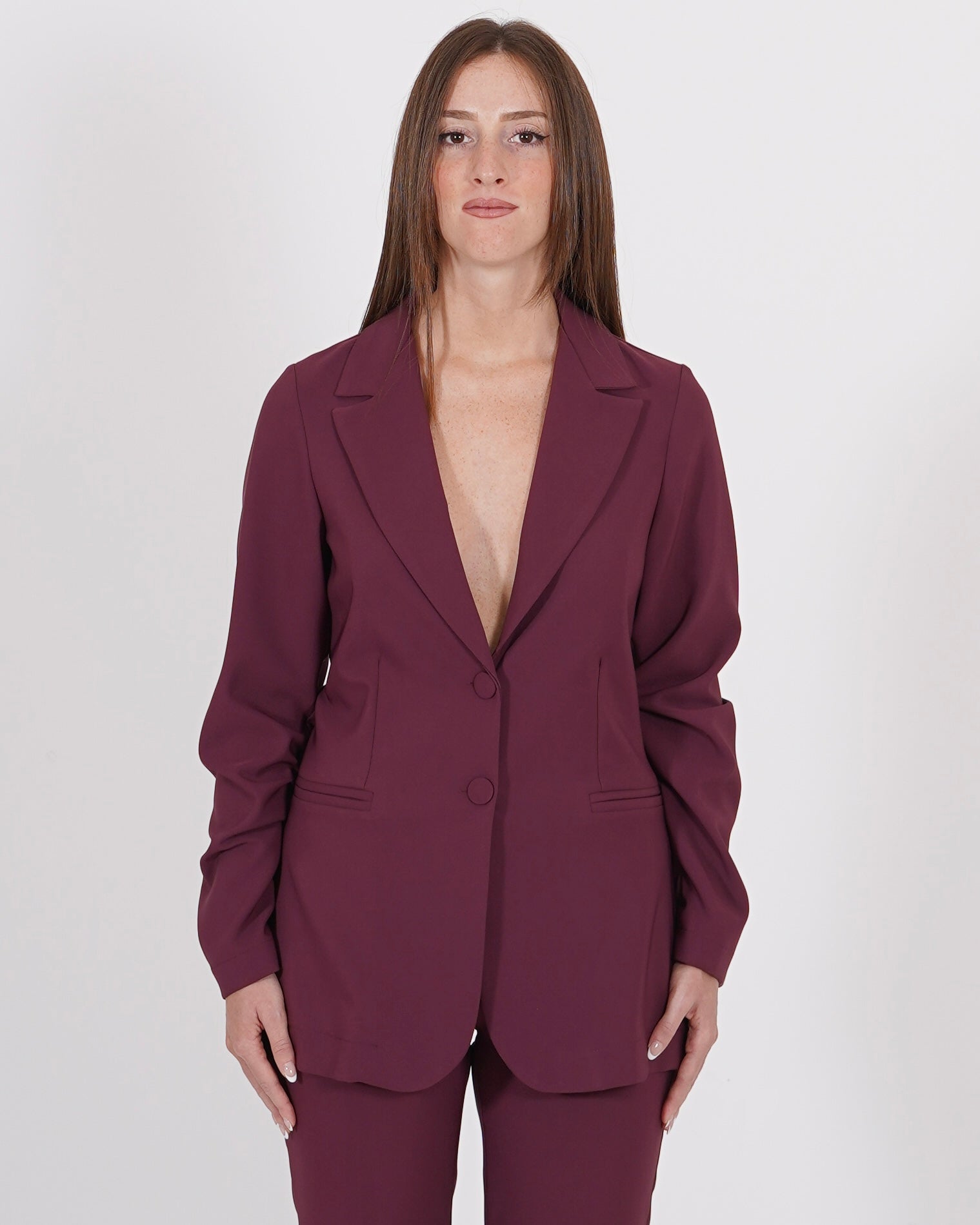 Giacca monopetto due bottoni in tessuto tecnico - Fiume - Hope Fashion