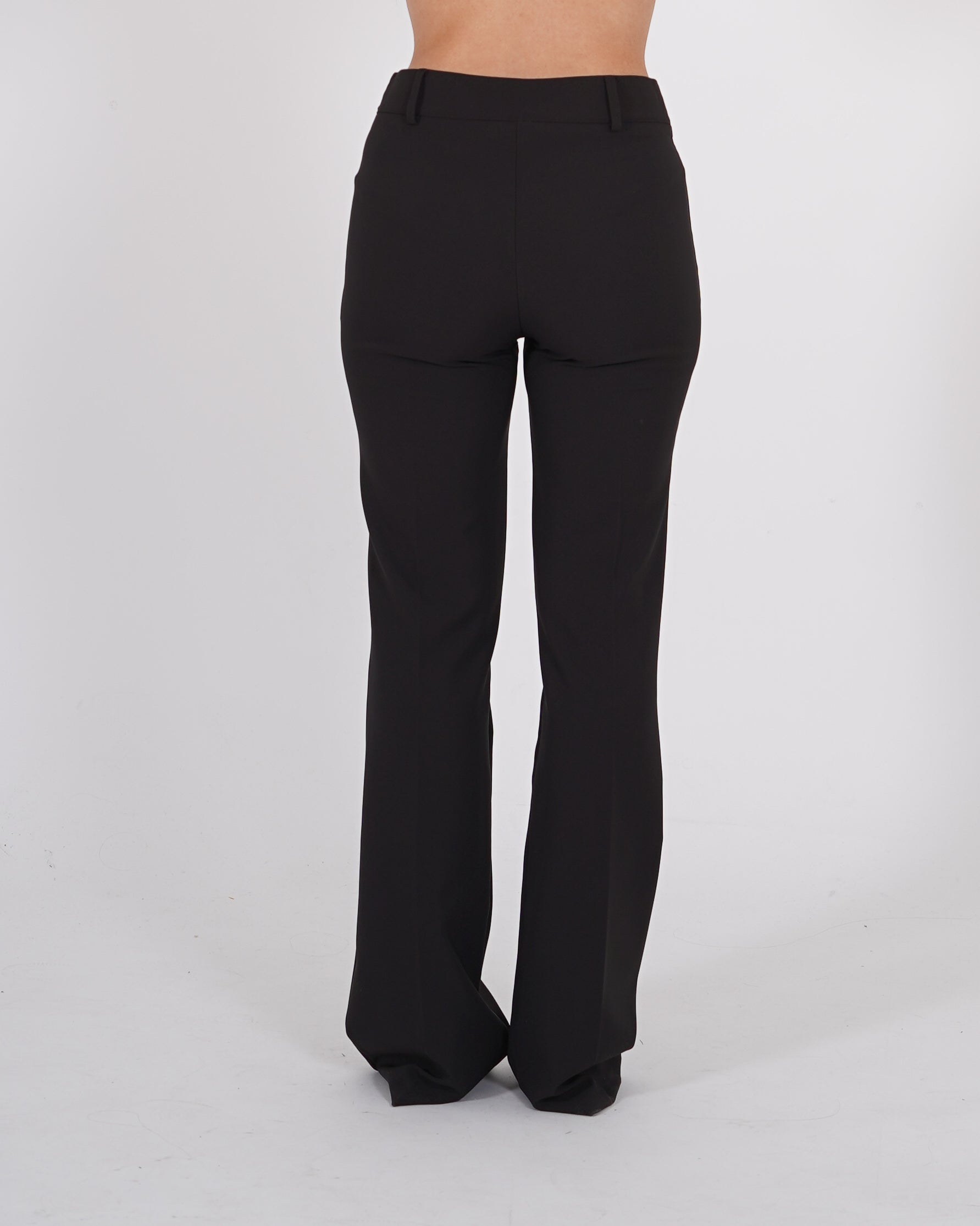 Pantaloni slim fit con bustino e passanti in tessuto tecnico - Rossetto - Hope Fashion