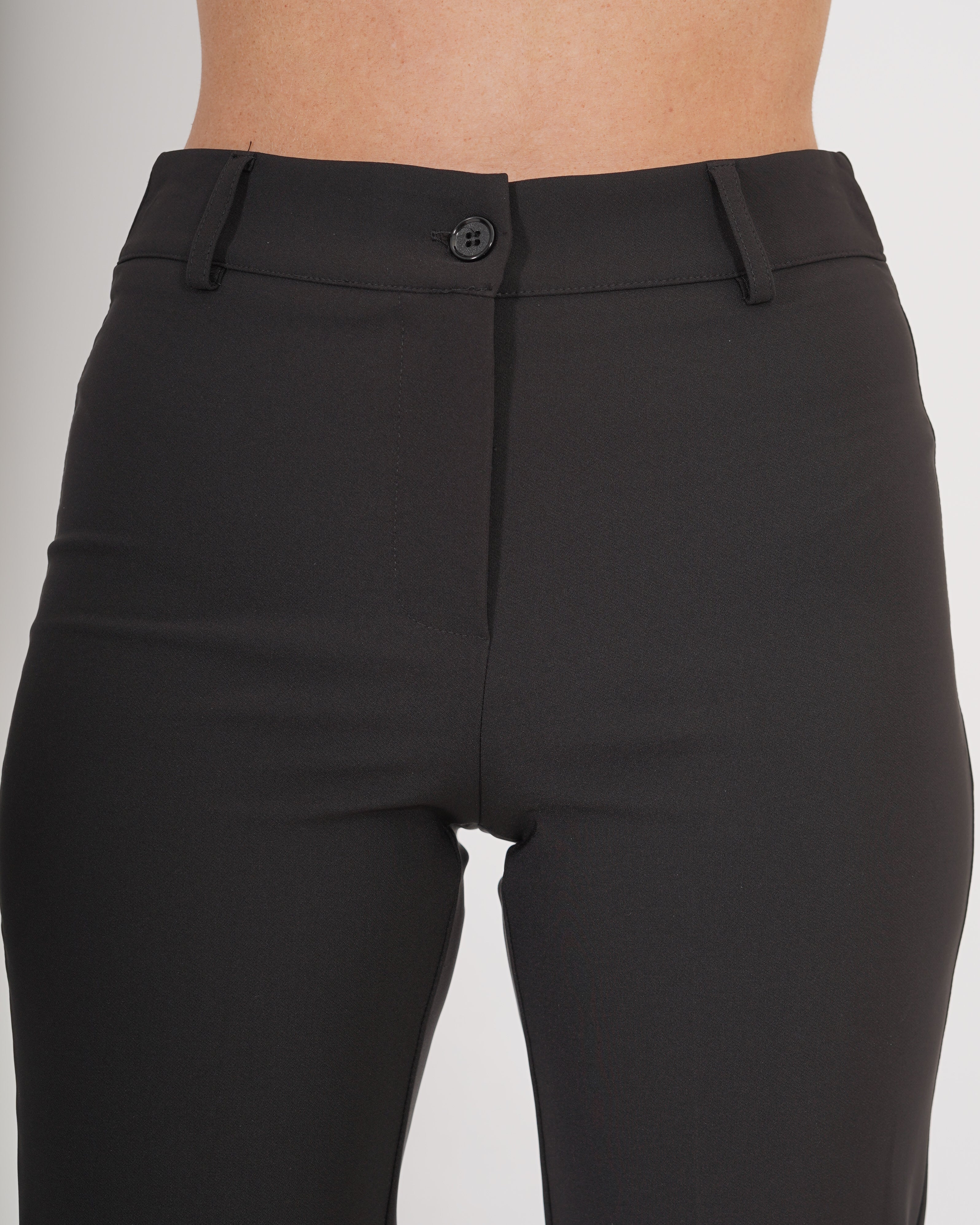 Pantaloni slim fit con bustino e passanti in tessuto tecnico - Rossetto - Hope Fashion