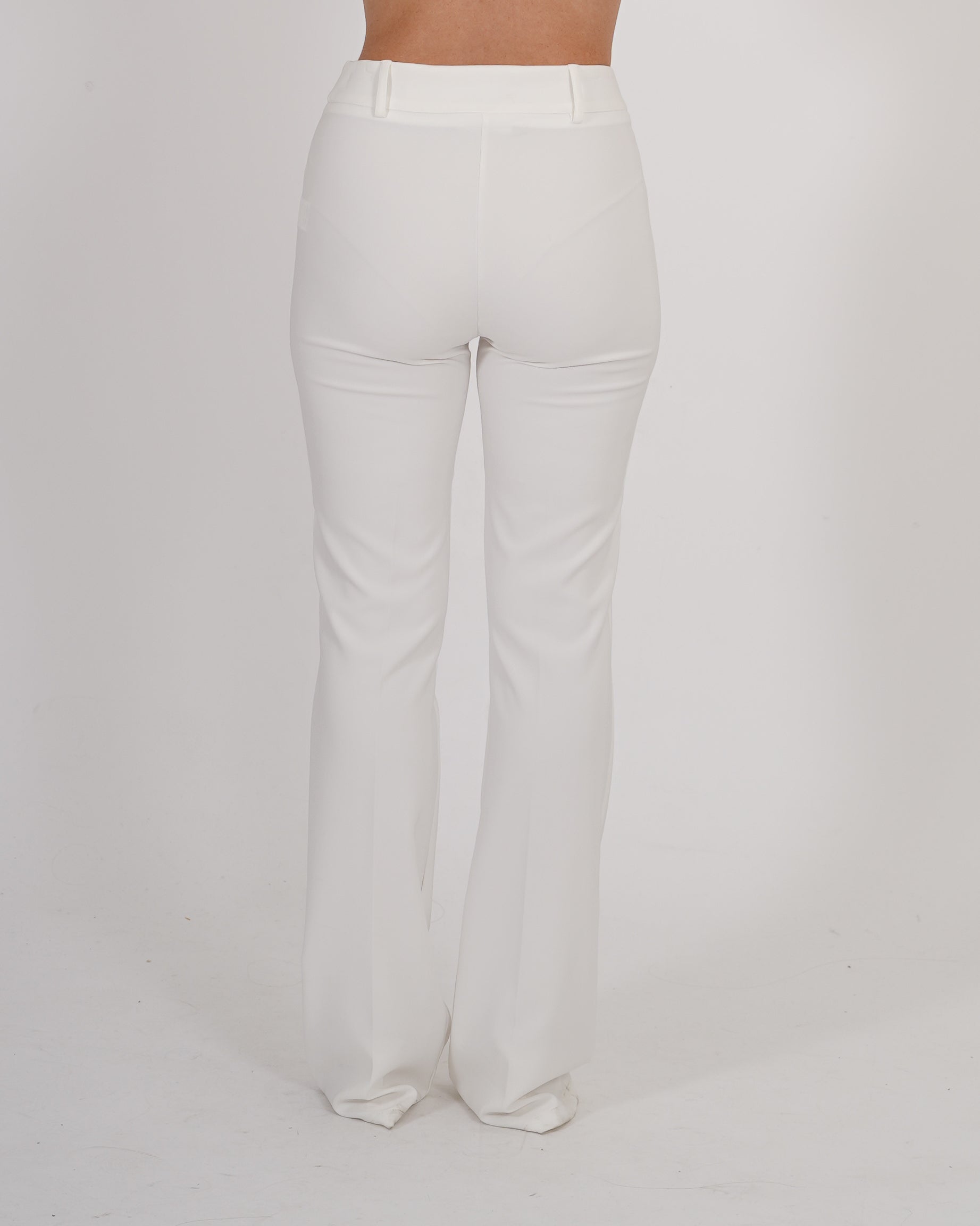 Pantaloni slim fit con bustino e passanti in tessuto tecnico - Rossetto - Hope Fashion