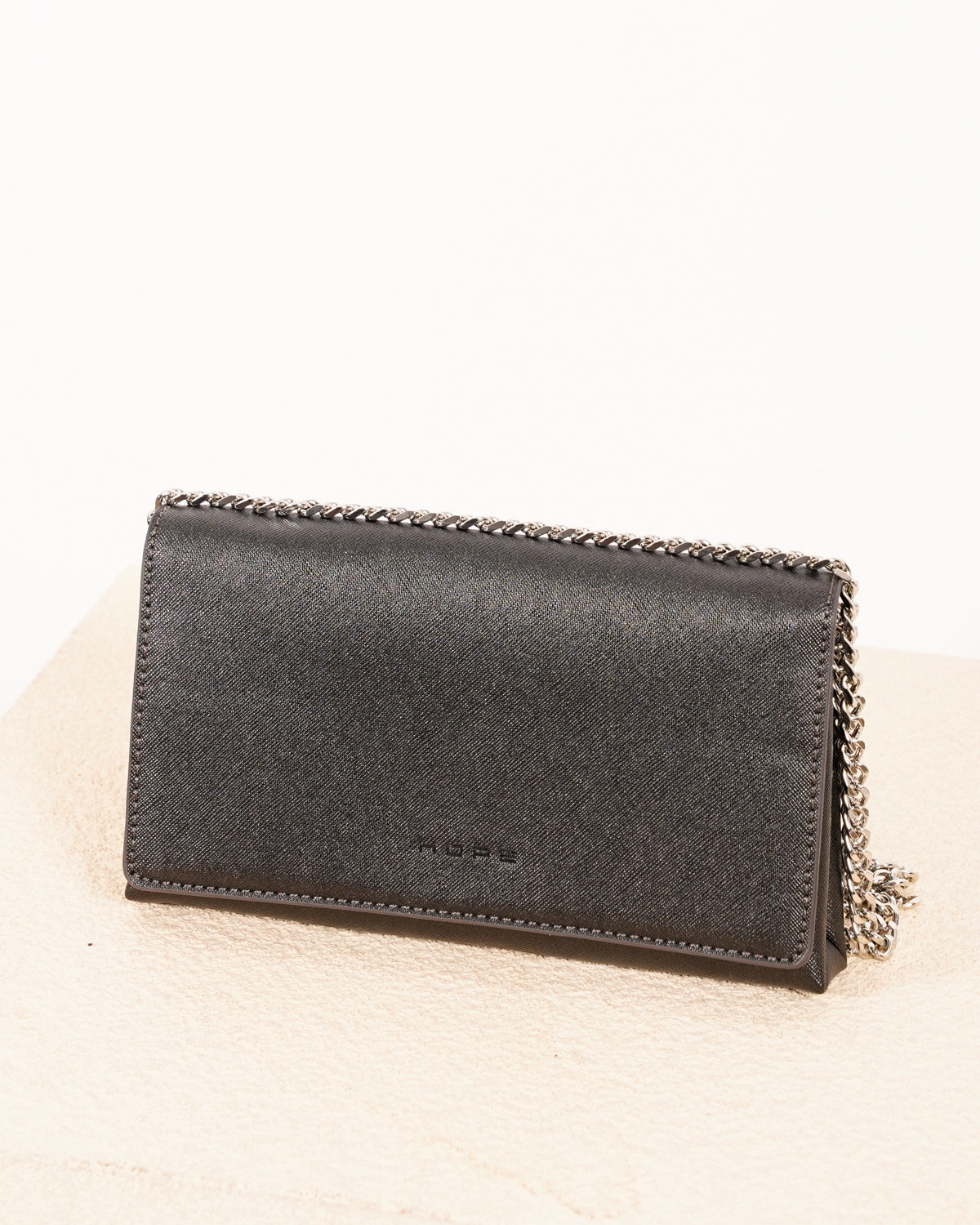 Borsa a tracolla Jet Set media in eco saffiano con logo - Silene - Hope Fashion