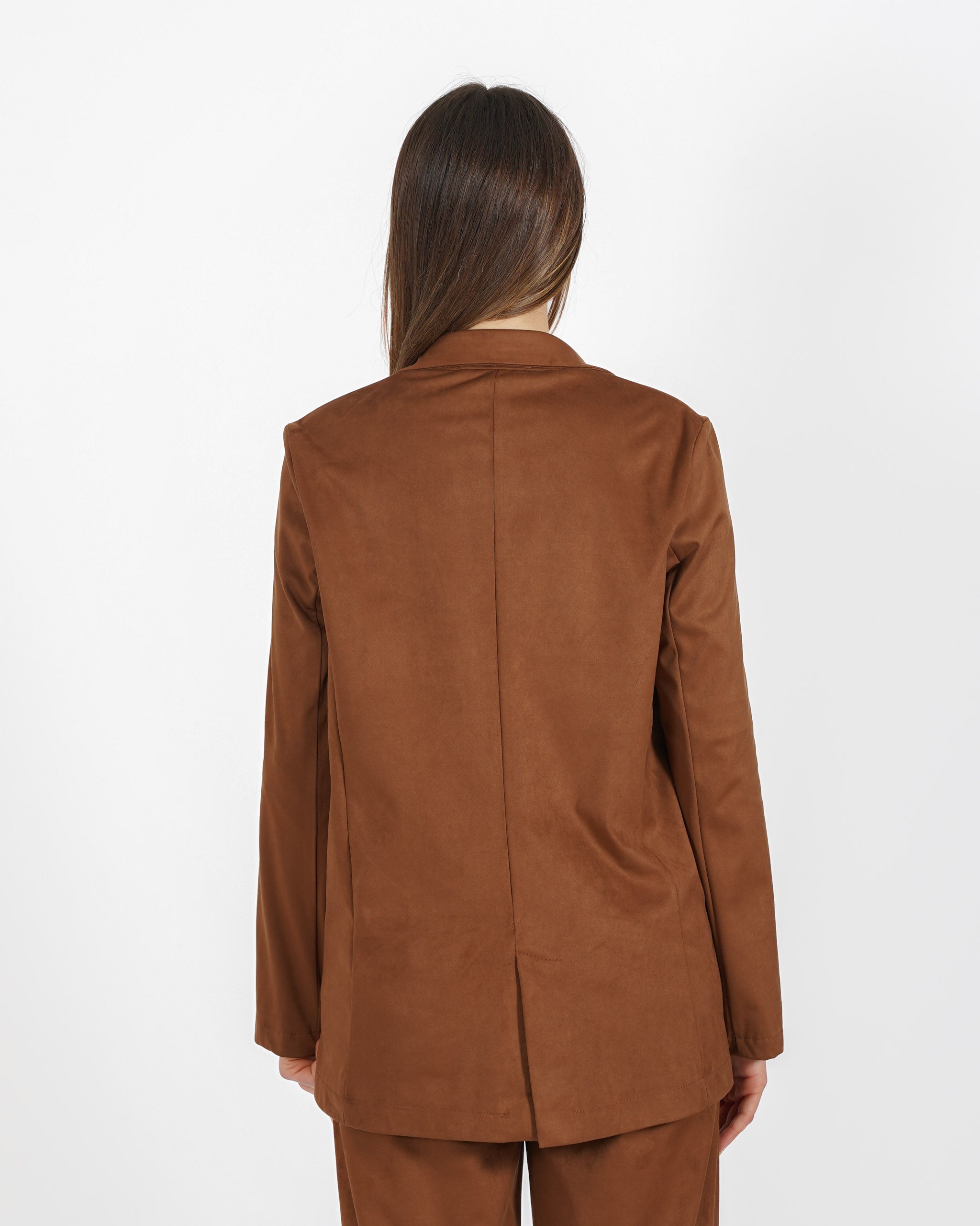 Blazer monopetto in tessuti eco camoscio - Blinken