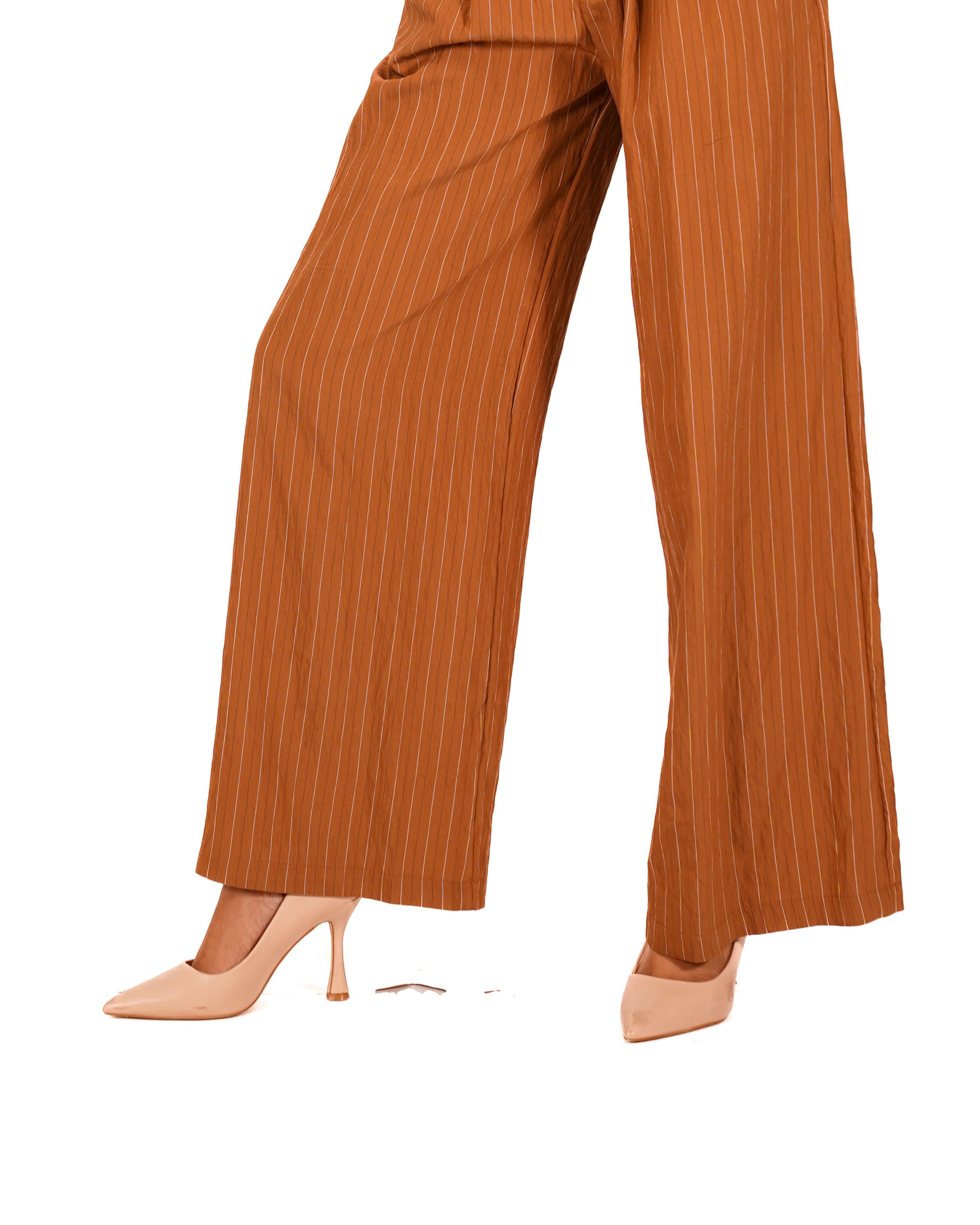 Pantaloni gessati con pence e tasche a filo - Soraya