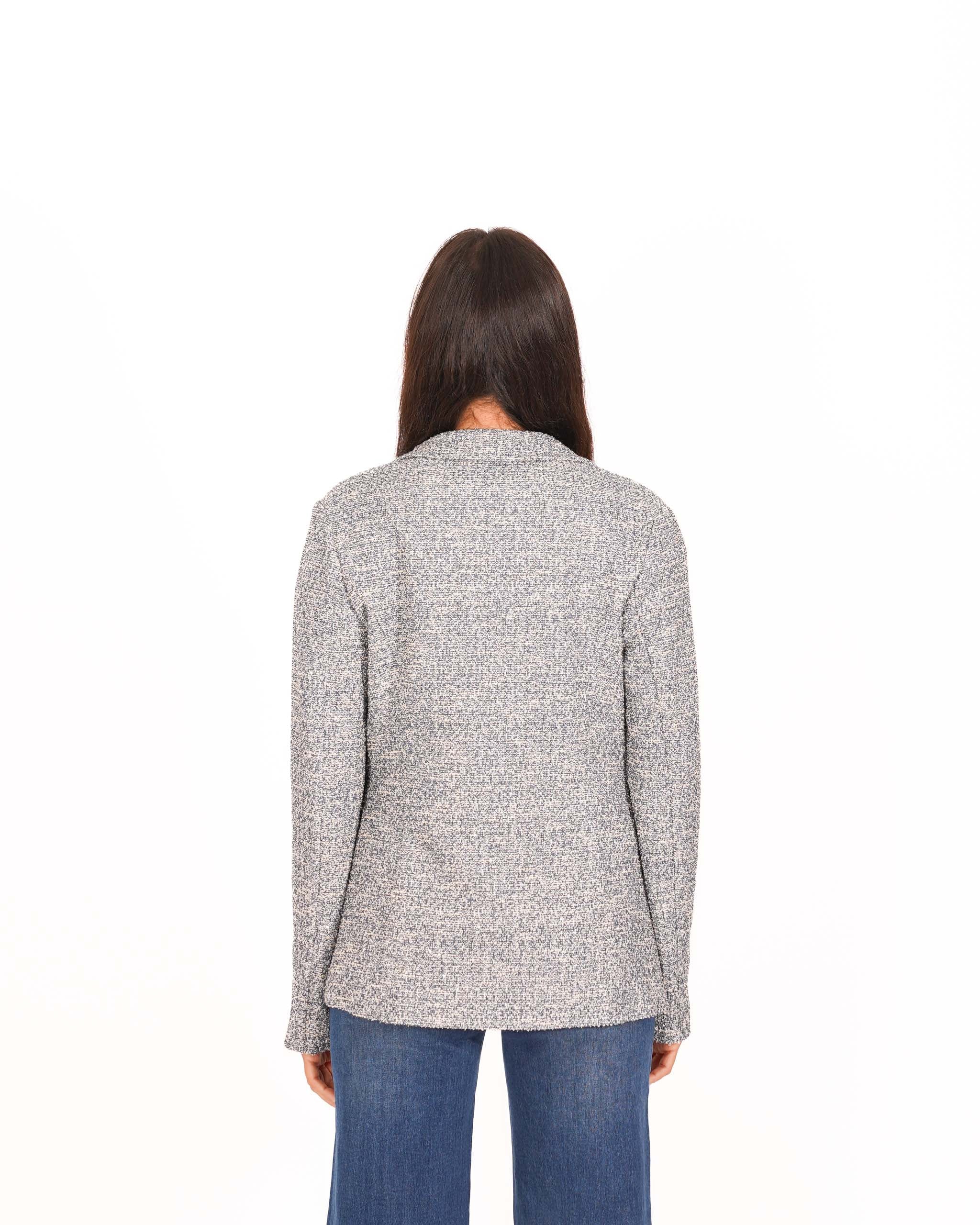 Giacca aperta slim fit in tessuto bouclé - Willis