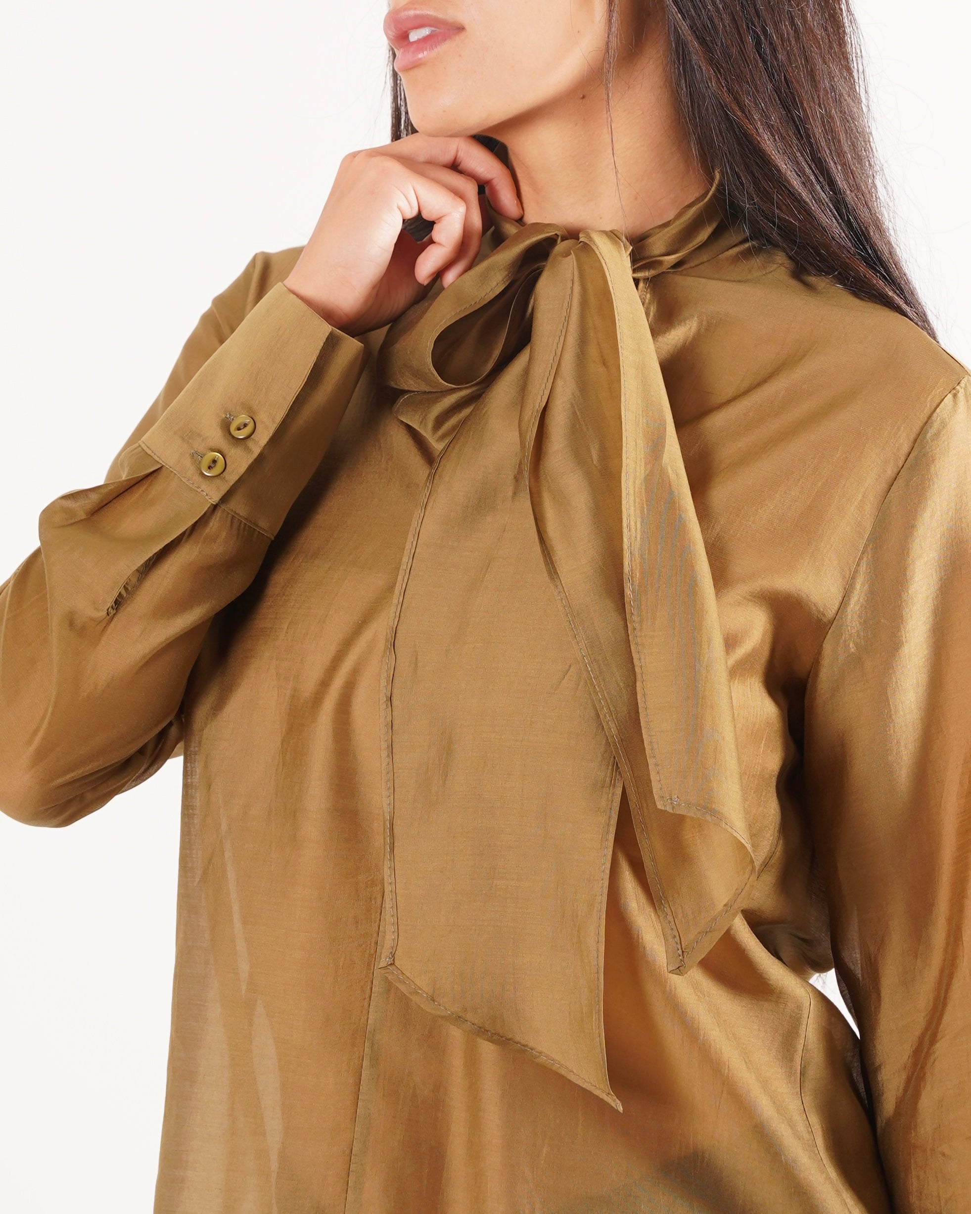 Blusa con chaboud e maniche lunghe - Dorotea