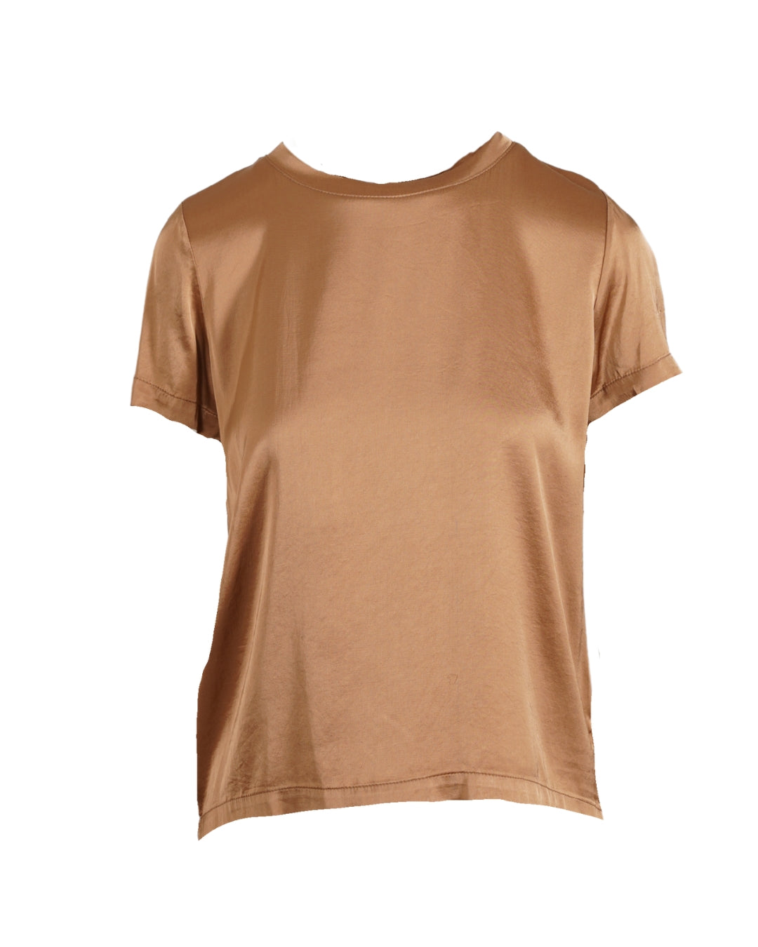 Blusa girocollo mezza manica in raso - Rewill