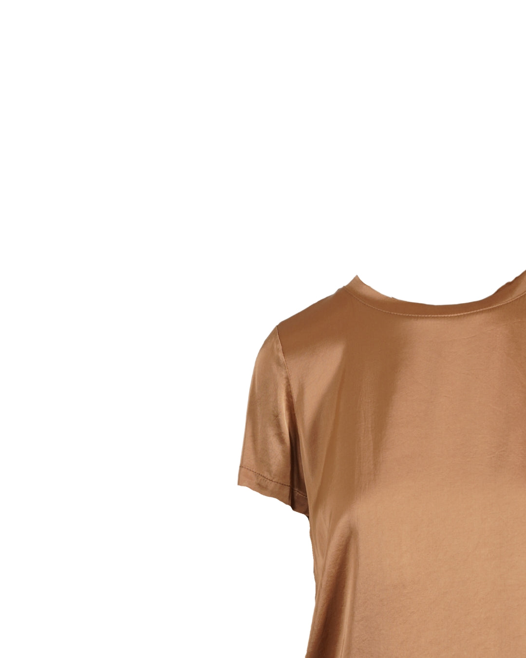 Blusa girocollo mezza manica in raso - Rewill
