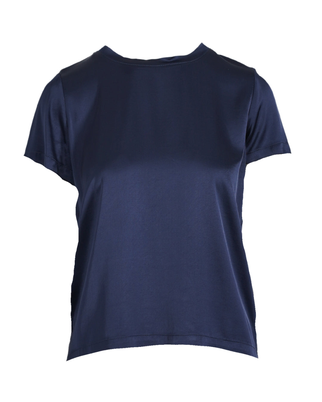 Blusa girocollo mezza manica in raso - Rewill