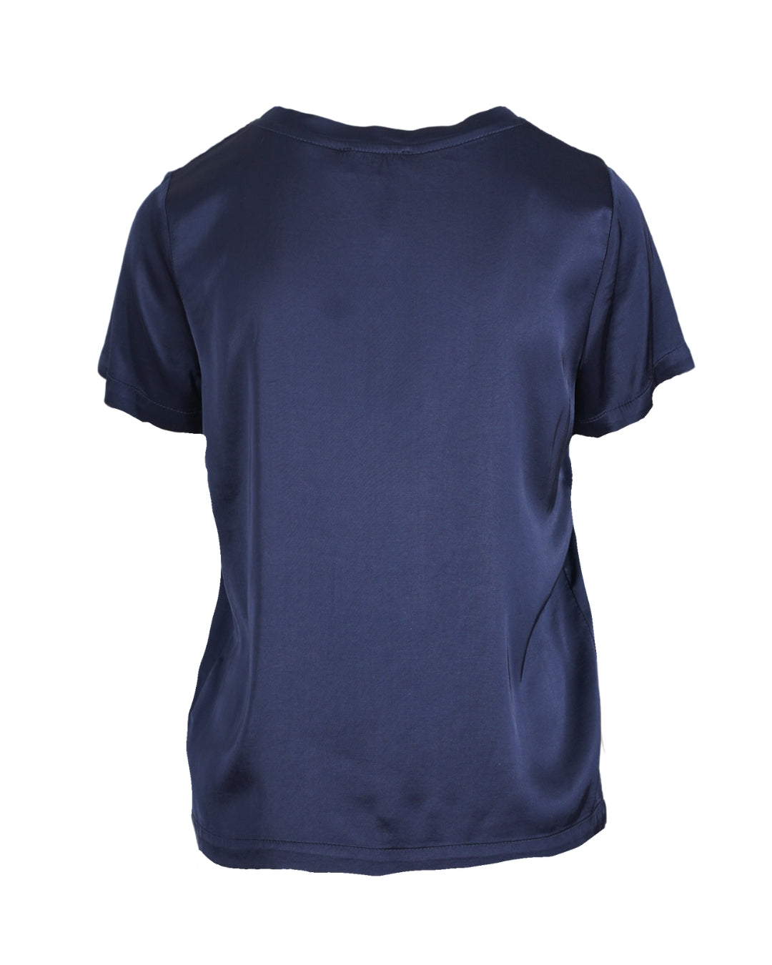 Blusa girocollo mezza manica in raso - Rewill