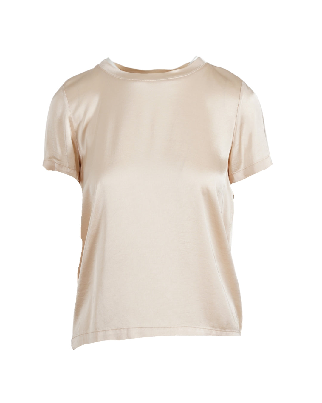 Blusa girocollo mezza manica in raso - Rewill