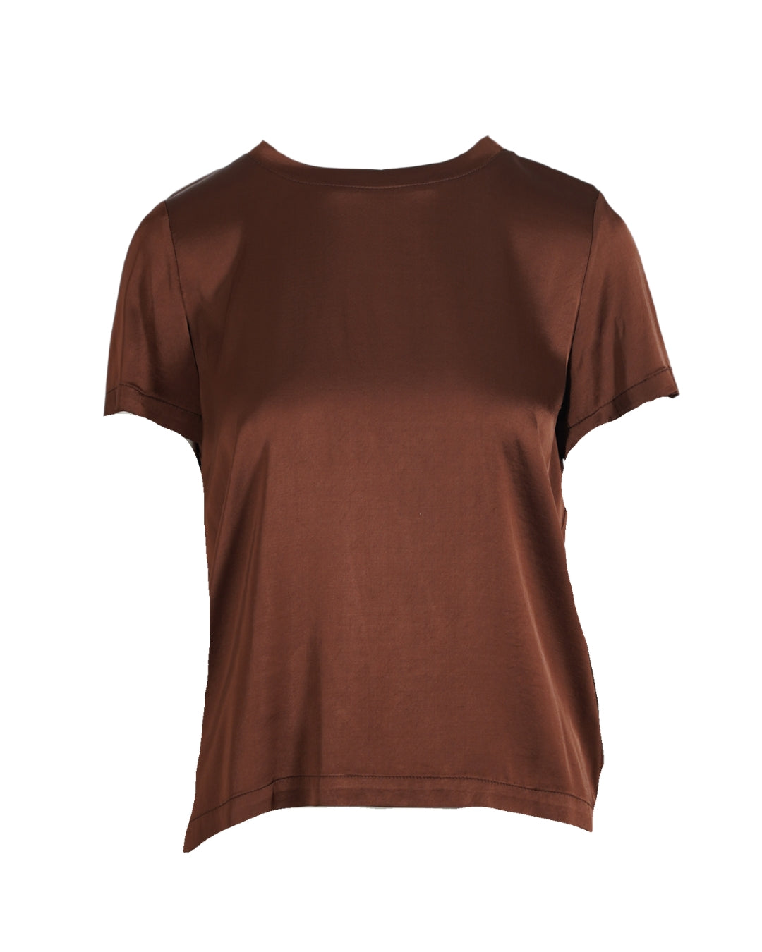 Blusa girocollo mezza manica in raso - Rewill