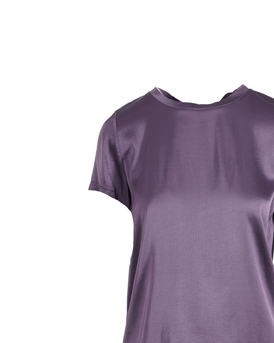 Blusa girocollo mezza manica in raso - Rewill