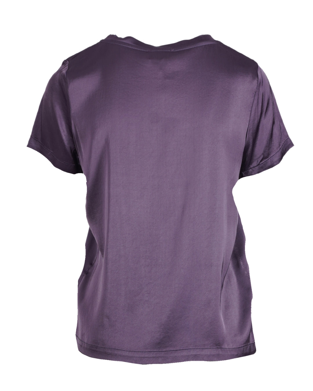 Blusa girocollo mezza manica in raso - Rewill