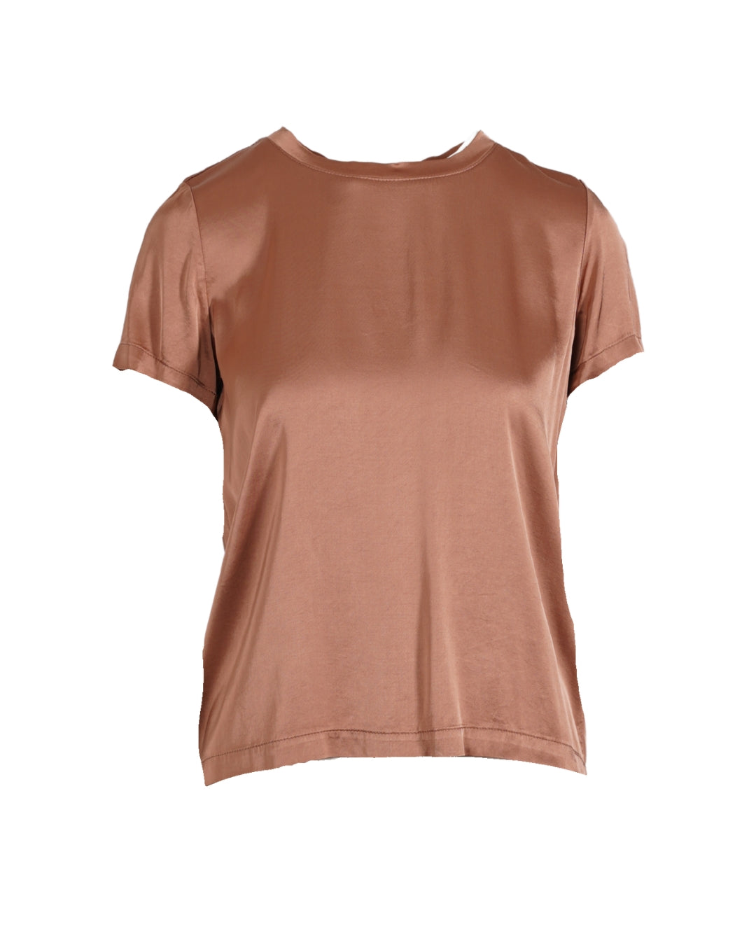 Blusa girocollo mezza manica in raso - Rewill