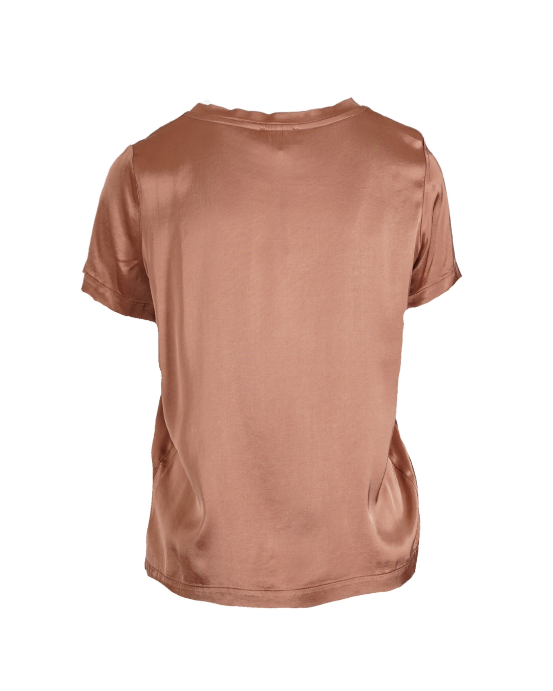 Blusa girocollo mezza manica in raso - Rewill