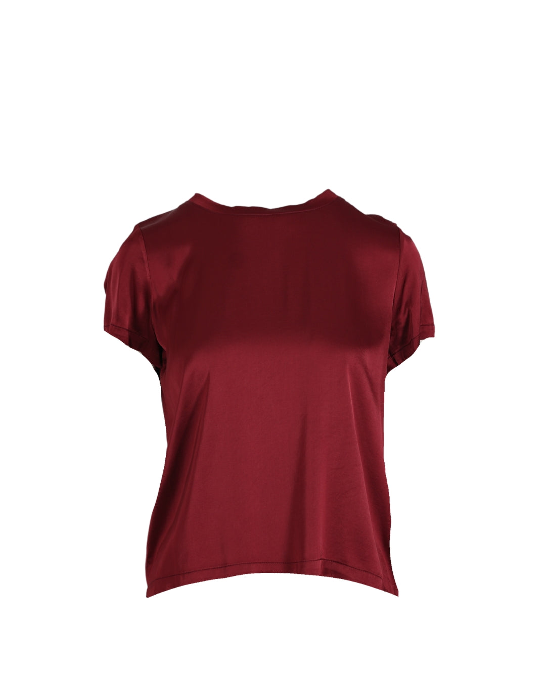 Blusa girocollo mezza manica in raso - Rewill