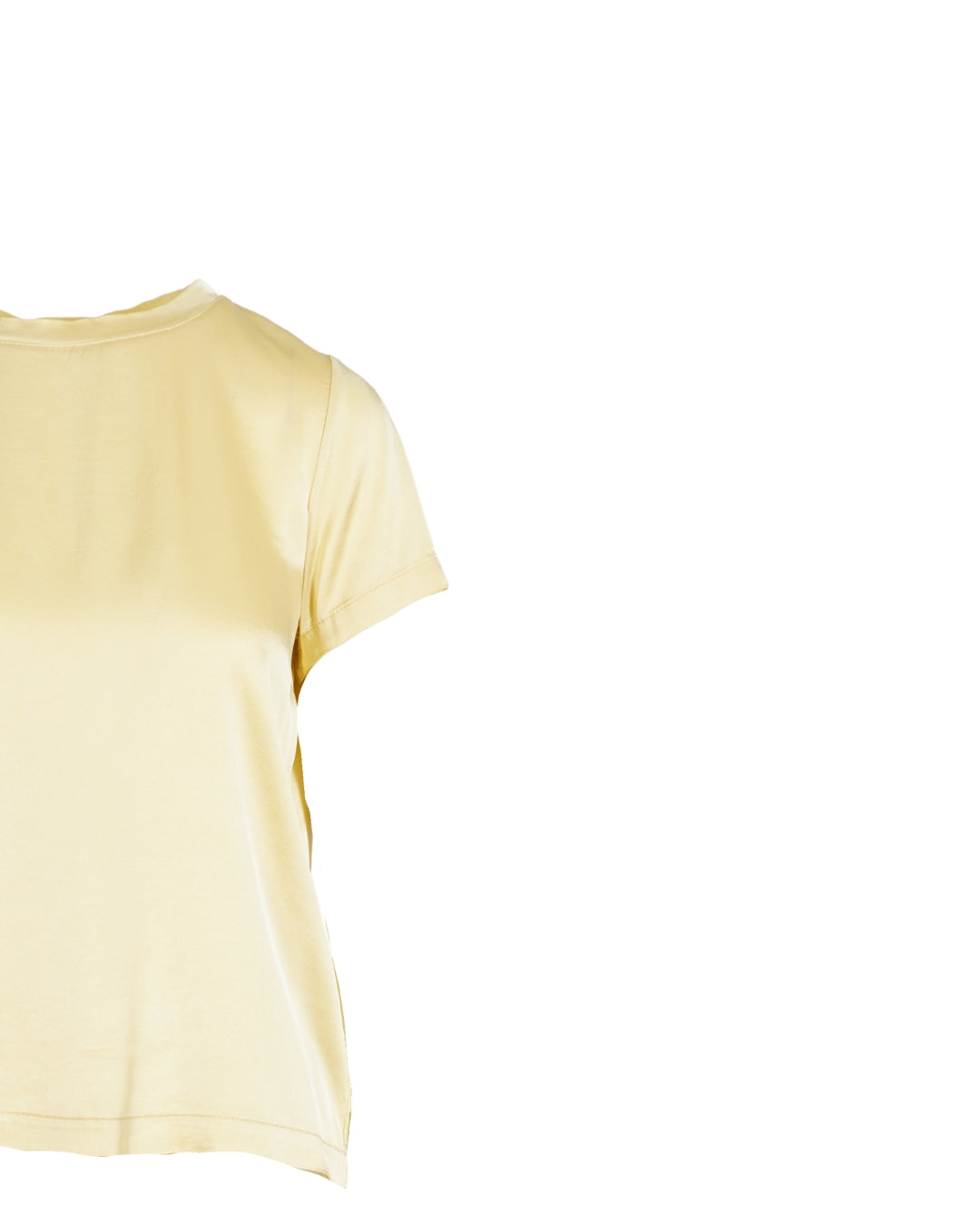 Blusa girocollo mezza manica in raso - Rewill