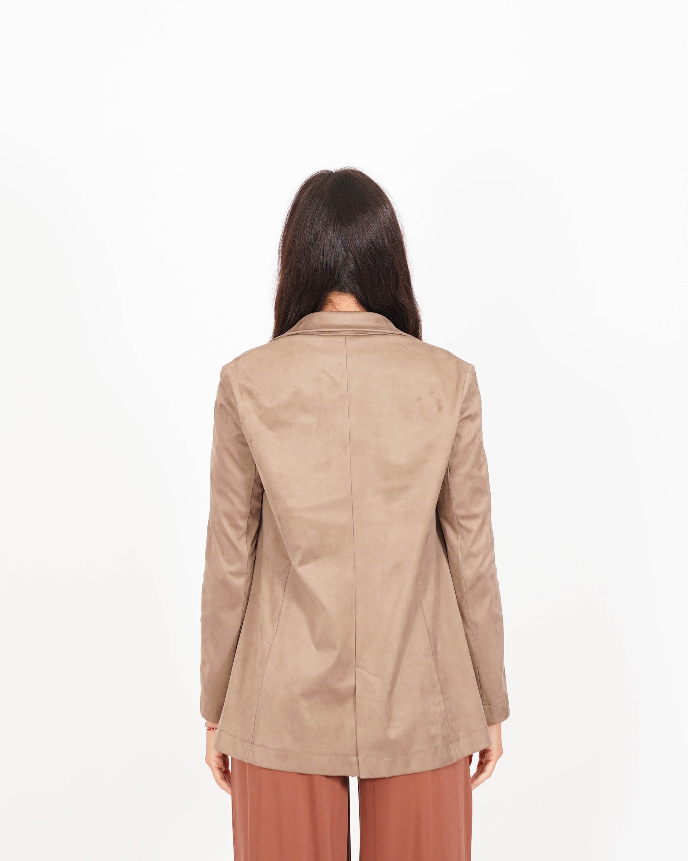Blazer monopetto in tessuti eco camoscio - Blinken