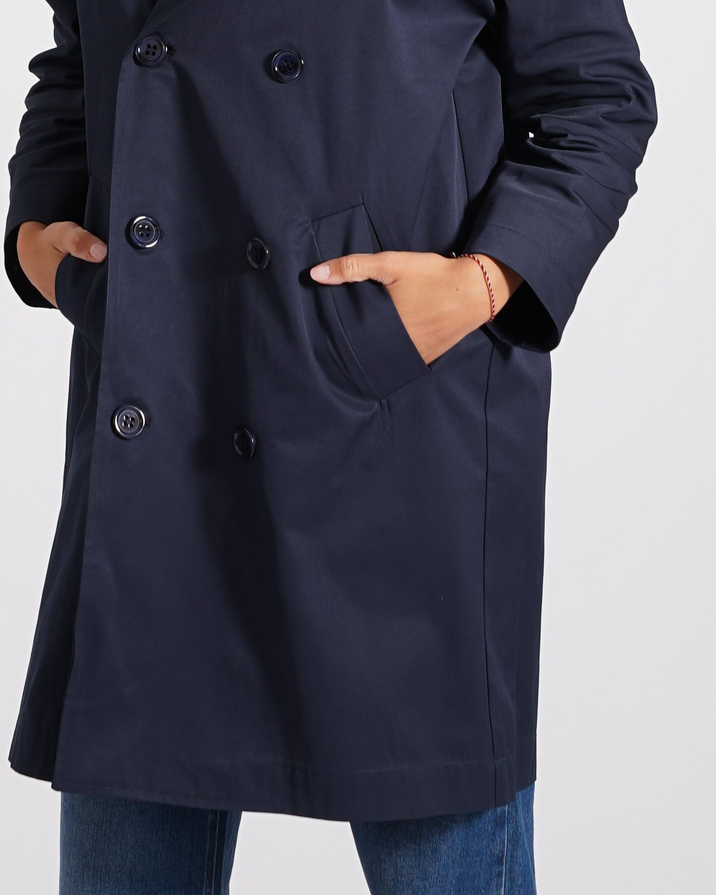 Trench doppiopetto con maniche raglan e tasche - Brocca