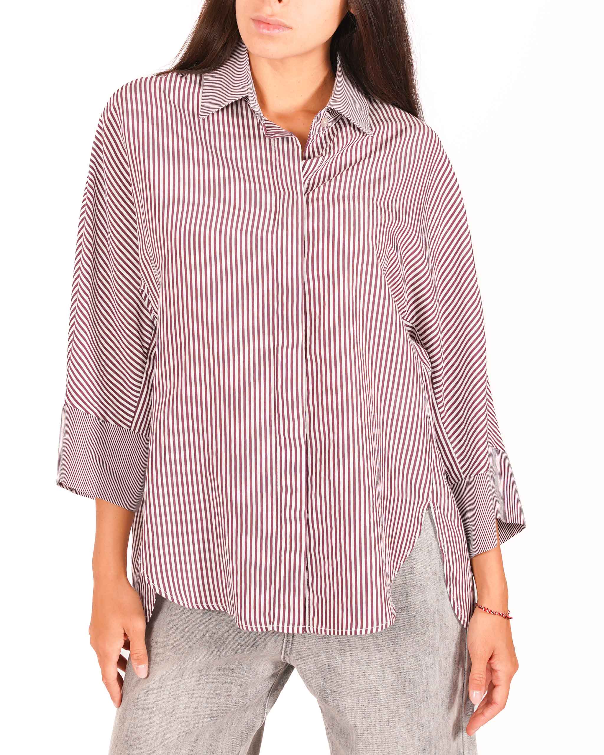 Camicia over rigata - Fausta