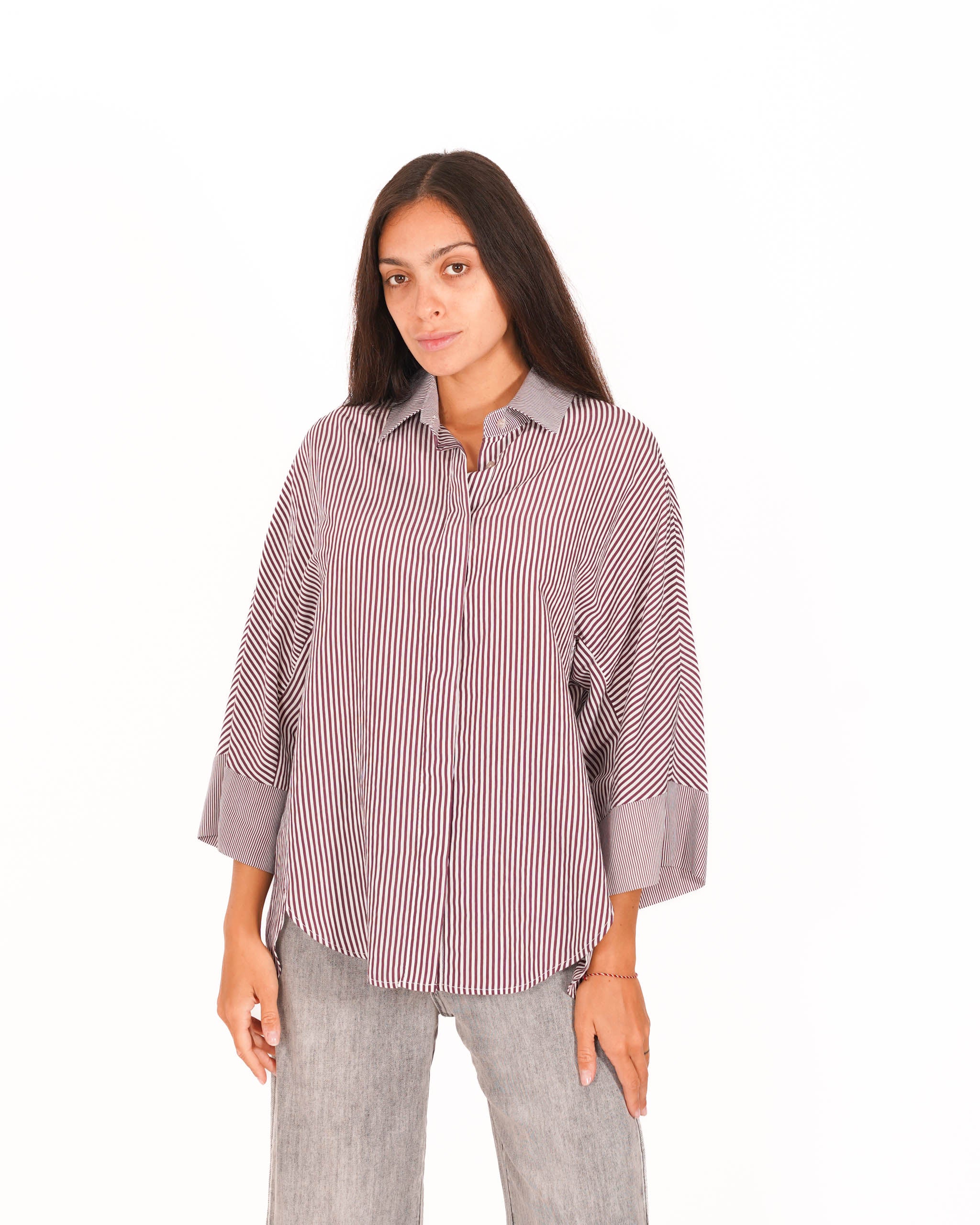Camicia over rigata - Fausta