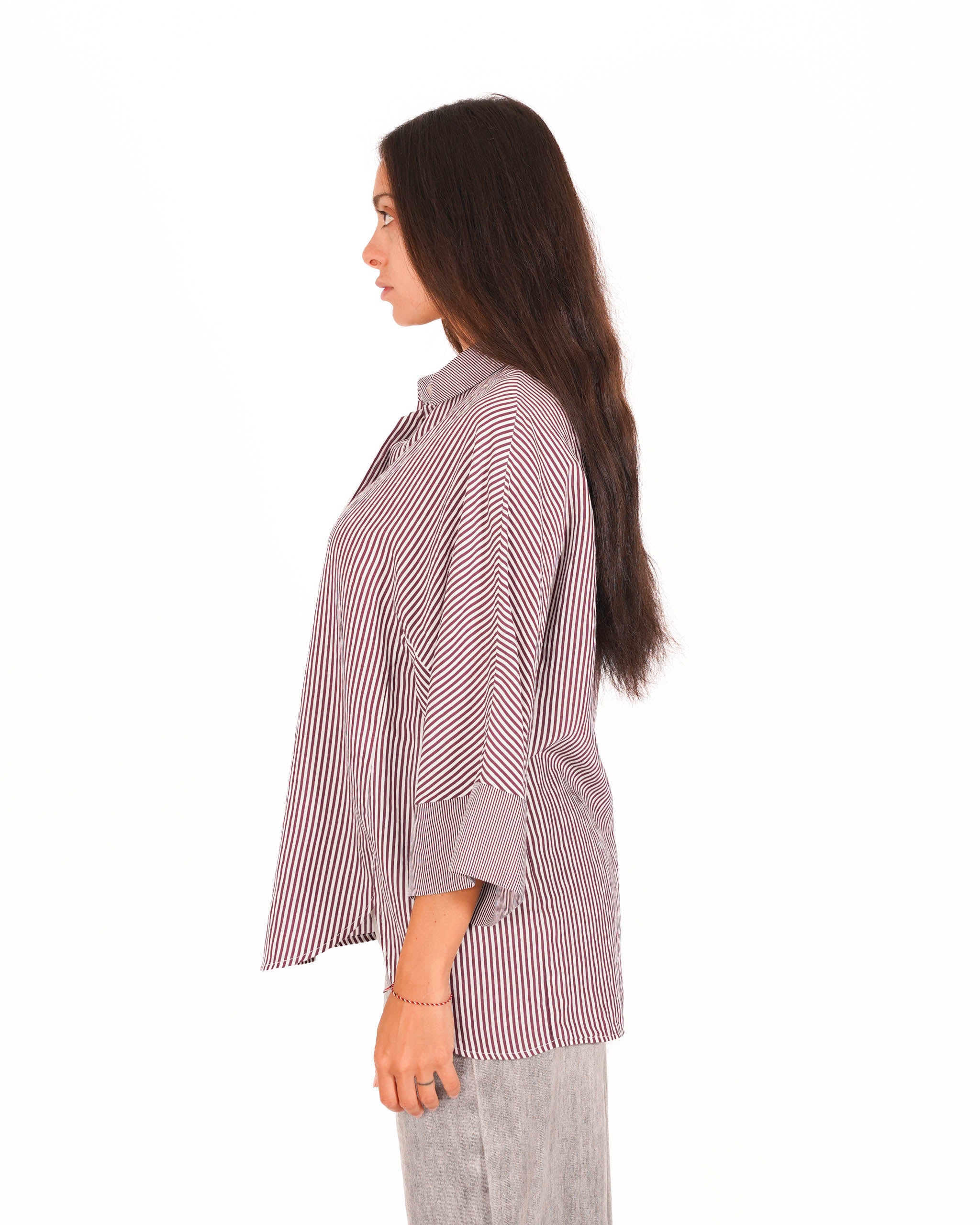 Camicia over rigata - Fausta