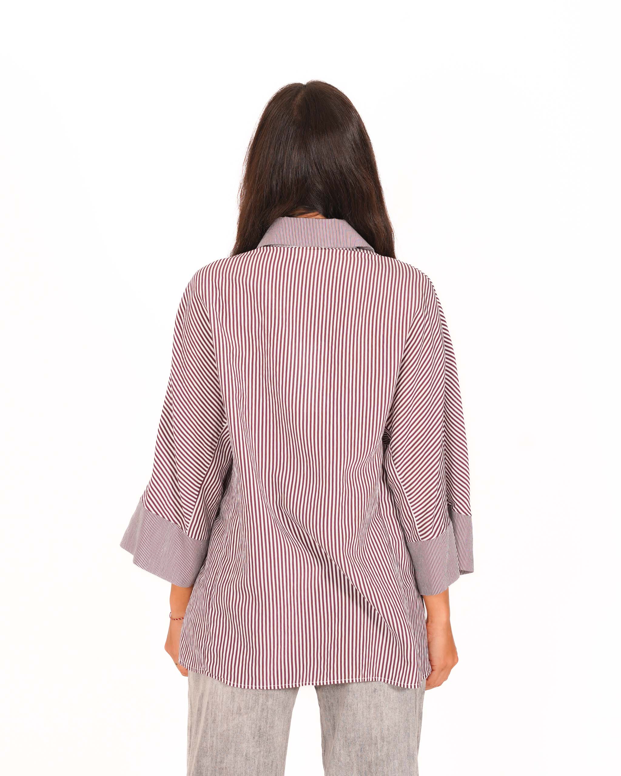 Camicia over rigata - Fausta