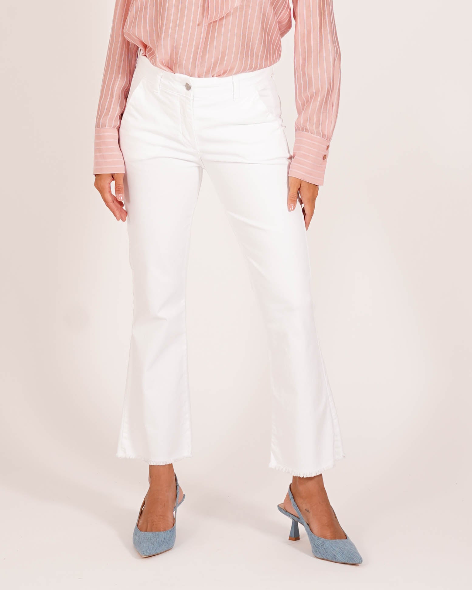 Pantalone stretch in drill color - Falchi - Hope Fashion