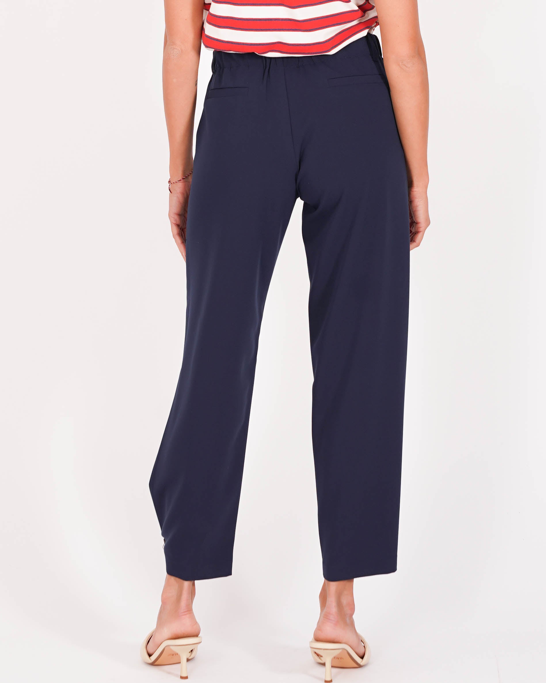 Pantaloni con tasche e bottoncini alla caviglia - Amedea