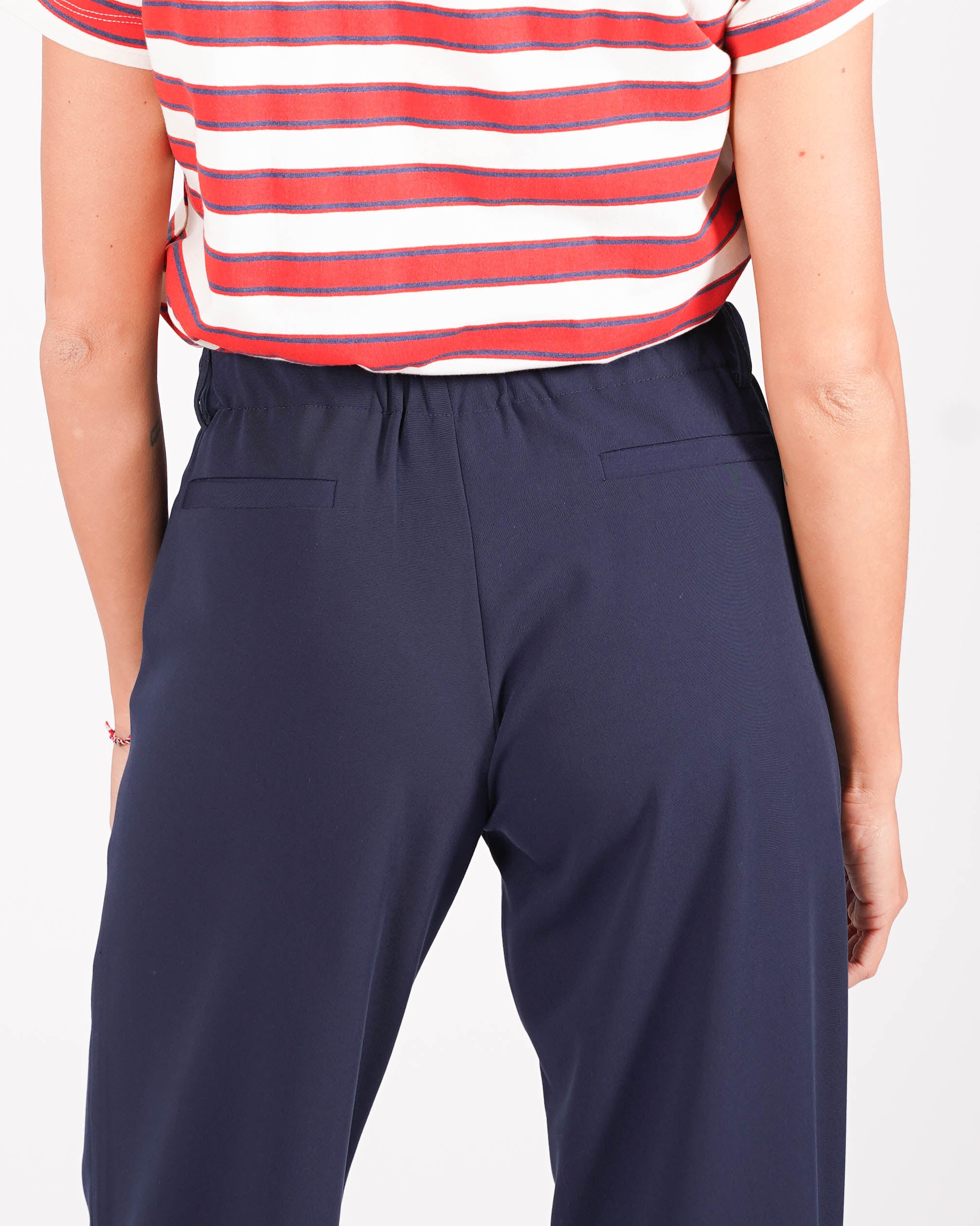 Pantaloni con tasche e bottoncini alla caviglia - Amedea