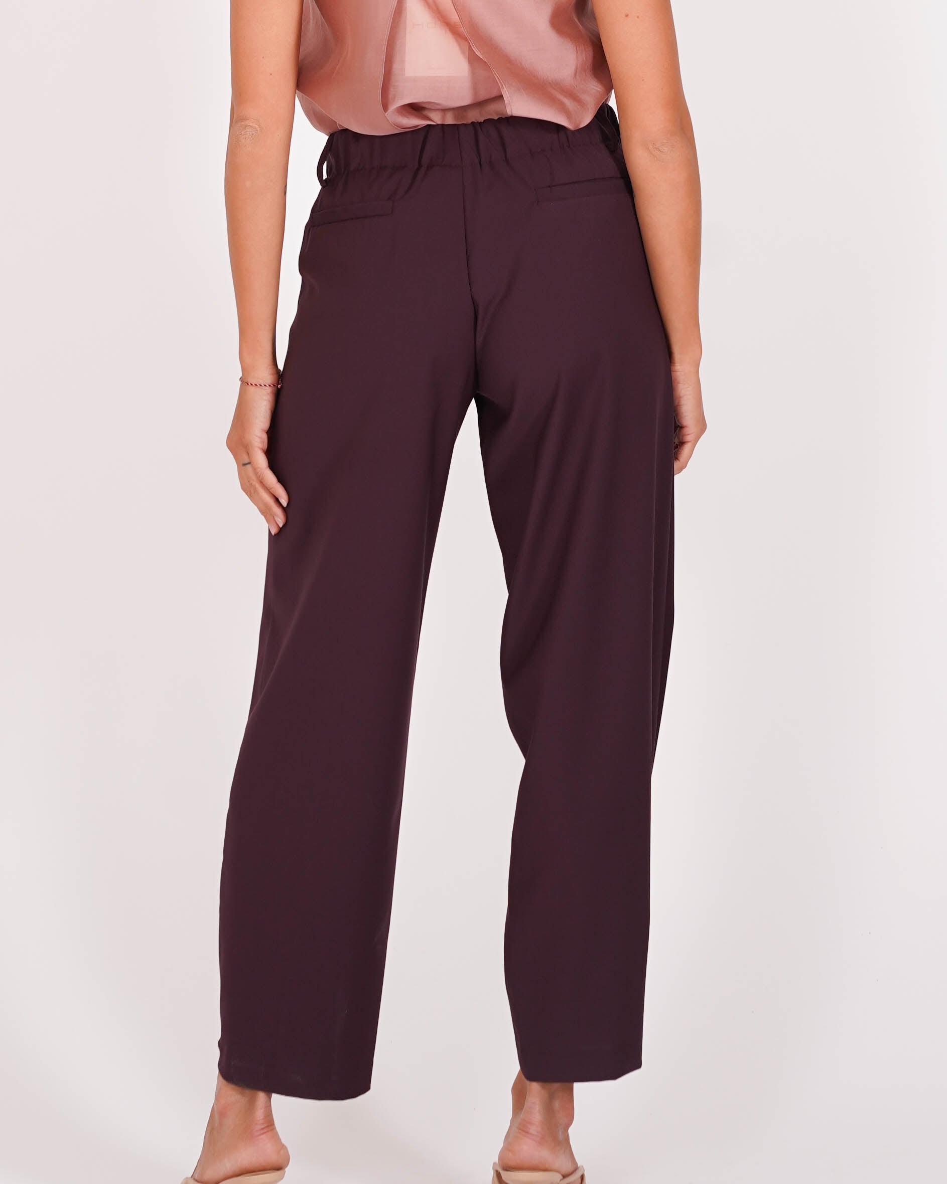 Pantaloni con tasche e bottoncini alla caviglia - Amedea