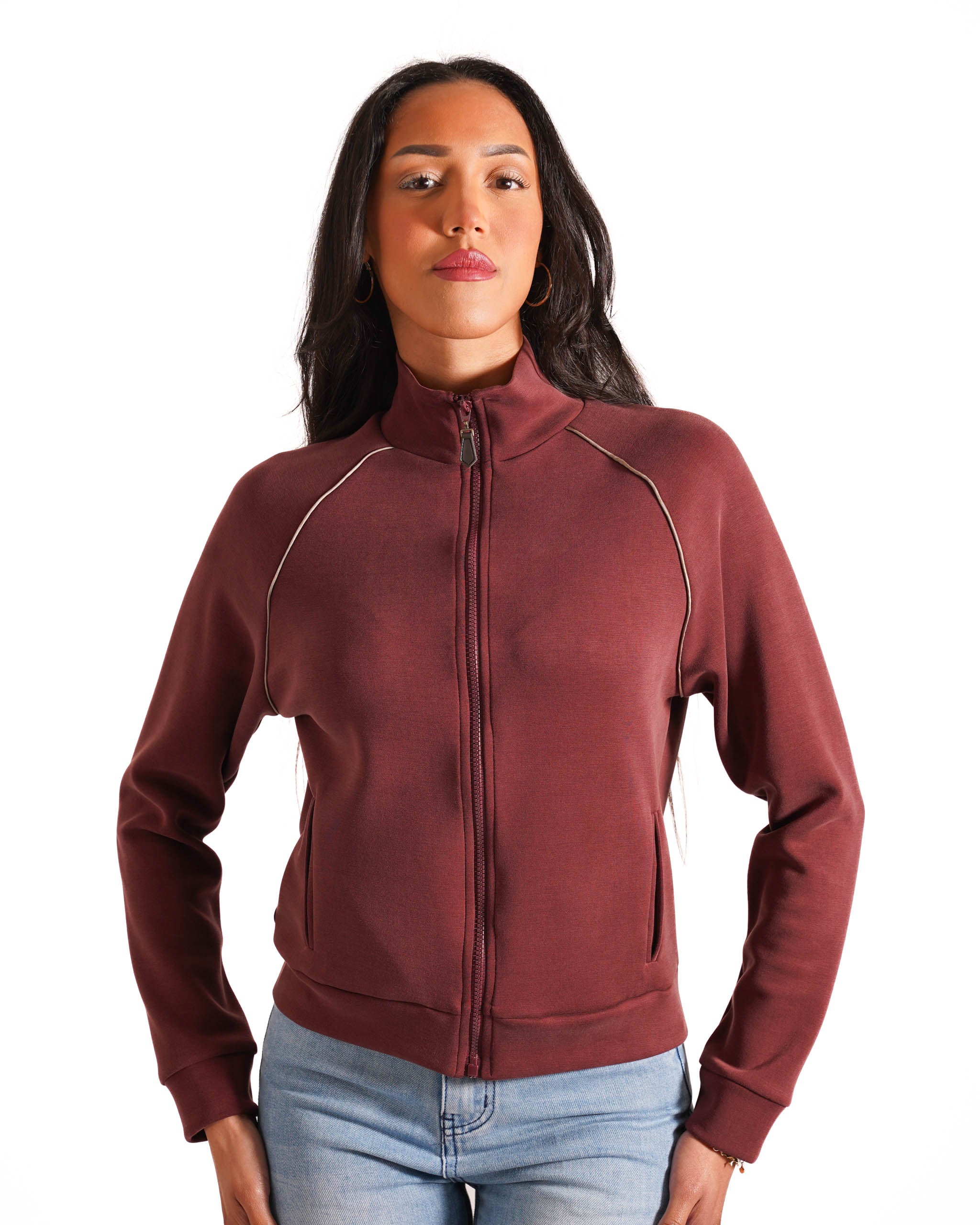 Felpa slim fit con profili in contrasto - Orsola