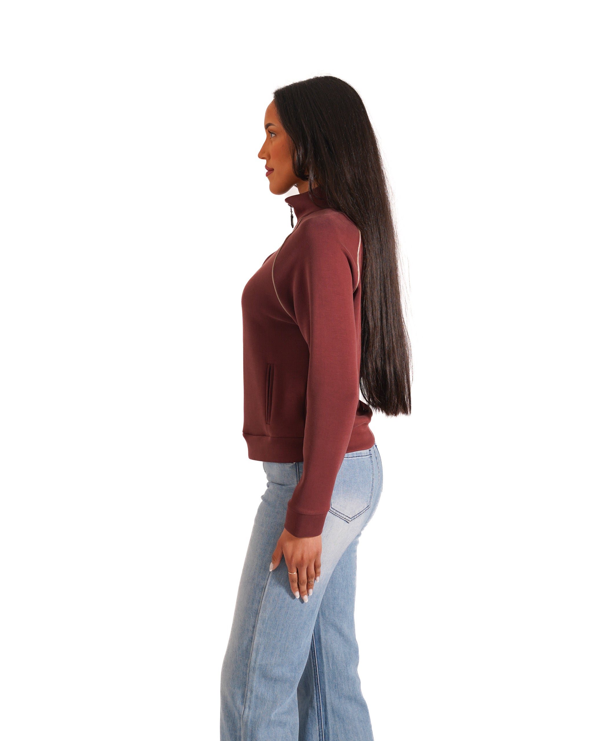 Felpa slim fit con profili in contrasto - Orsola