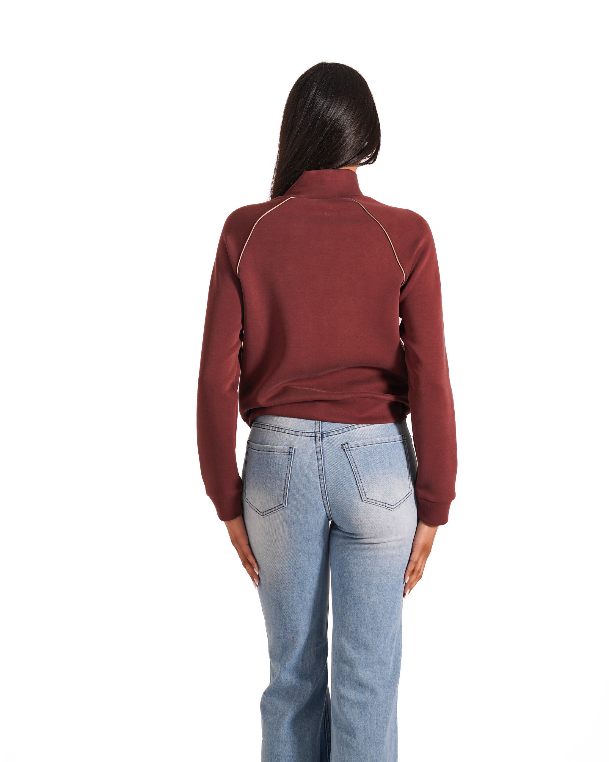 Felpa slim fit con profili in contrasto - Orsola