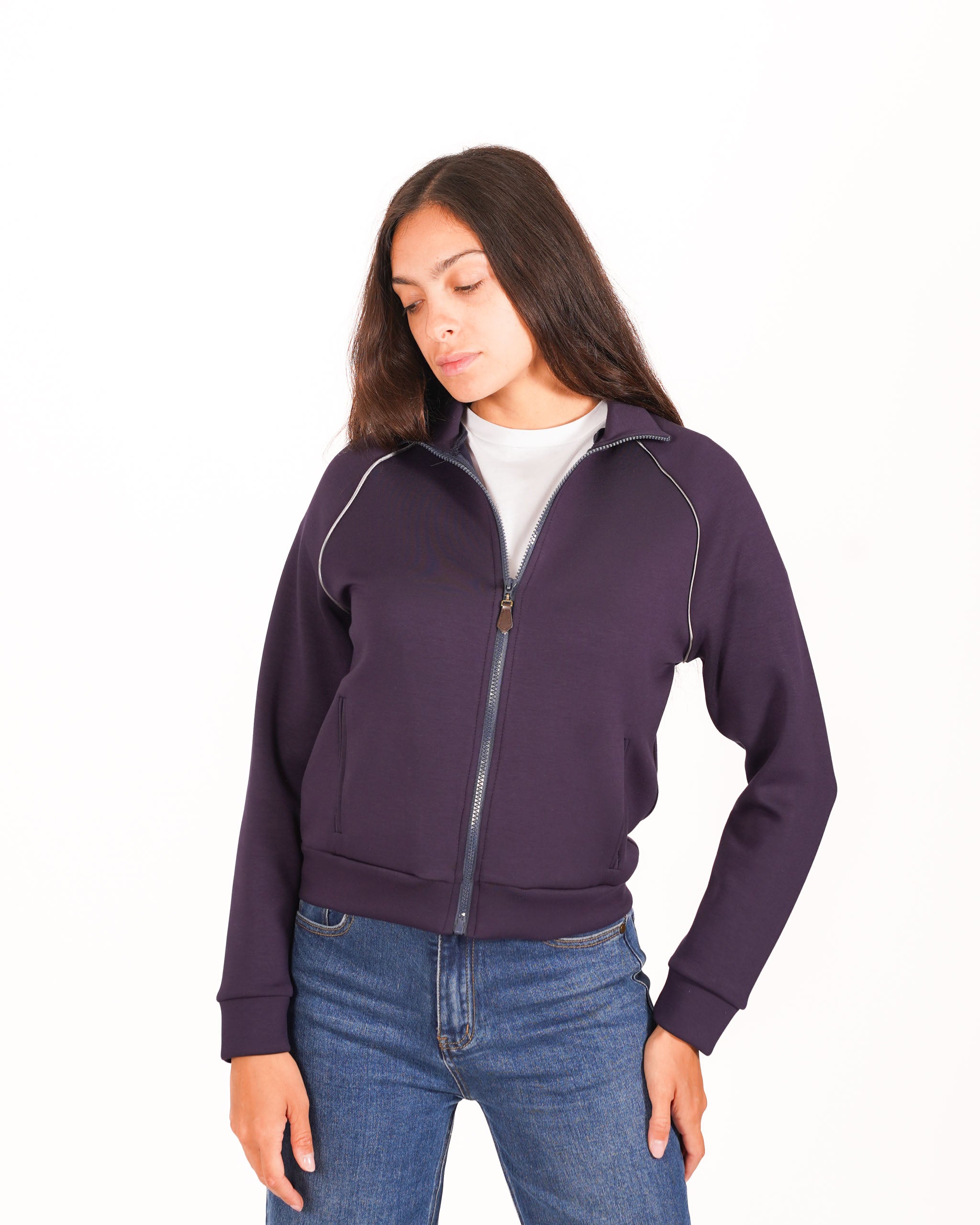 Felpa slim fit con profili in contrasto - Orsola