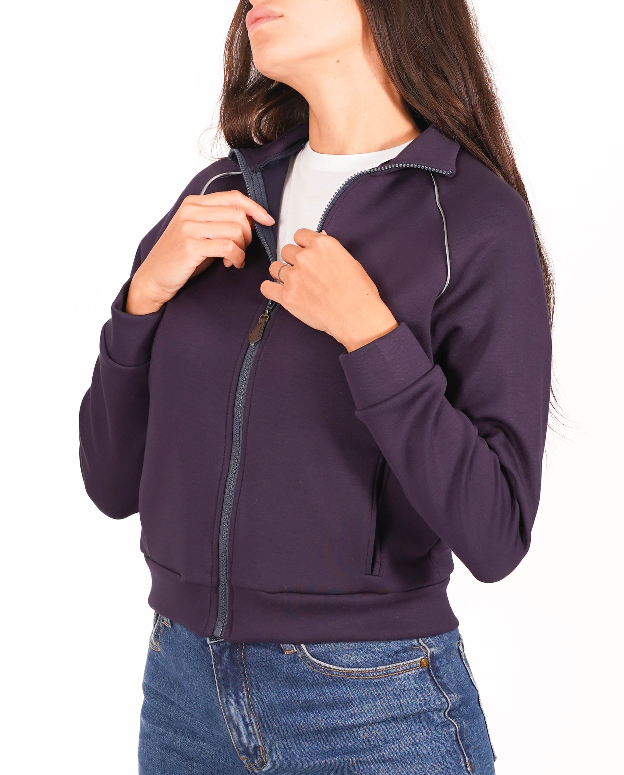 Felpa slim fit con profili in contrasto - Orsola