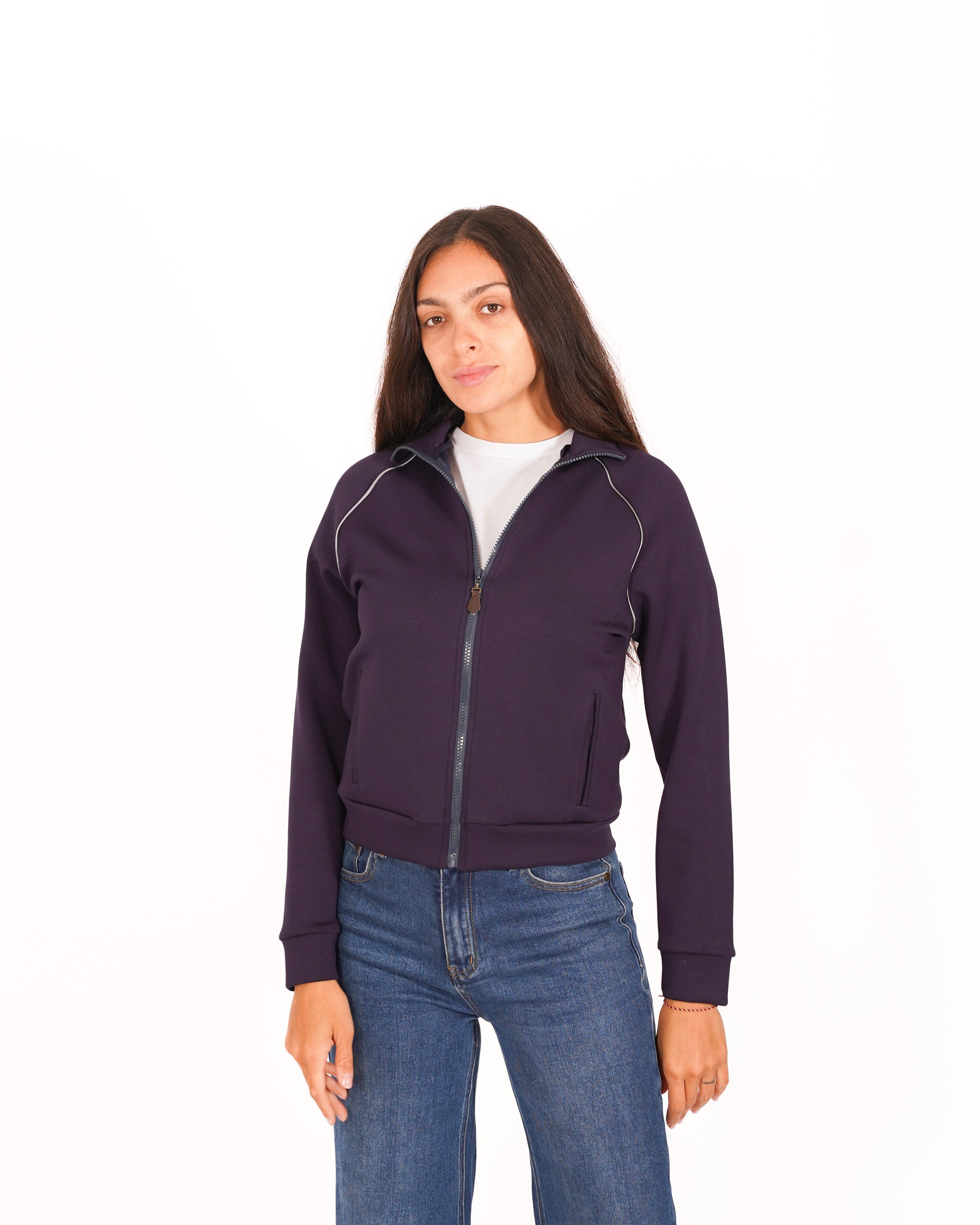 Felpa slim fit con profili in contrasto - Orsola