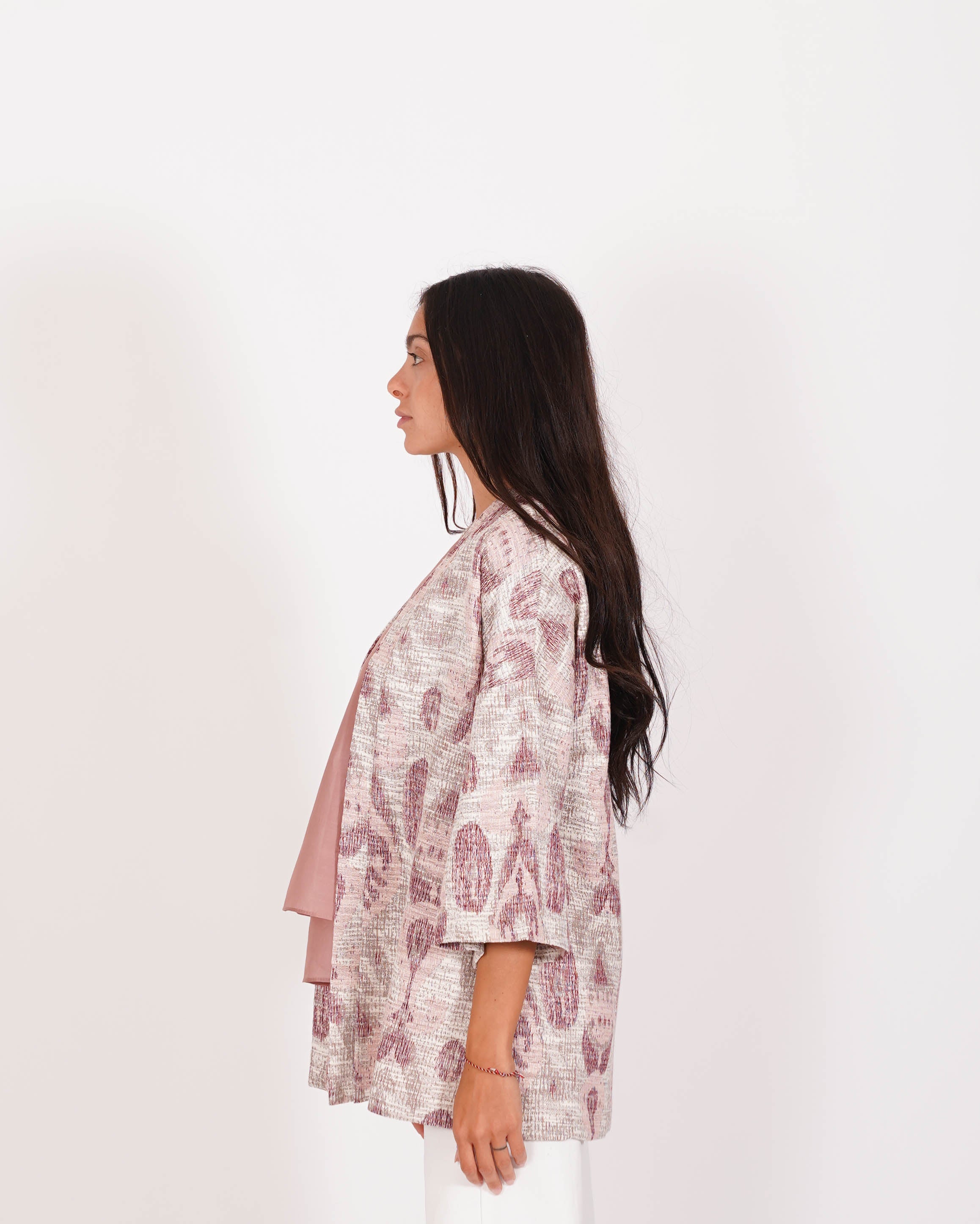 Kimono over in tessuto stampato - Lidia