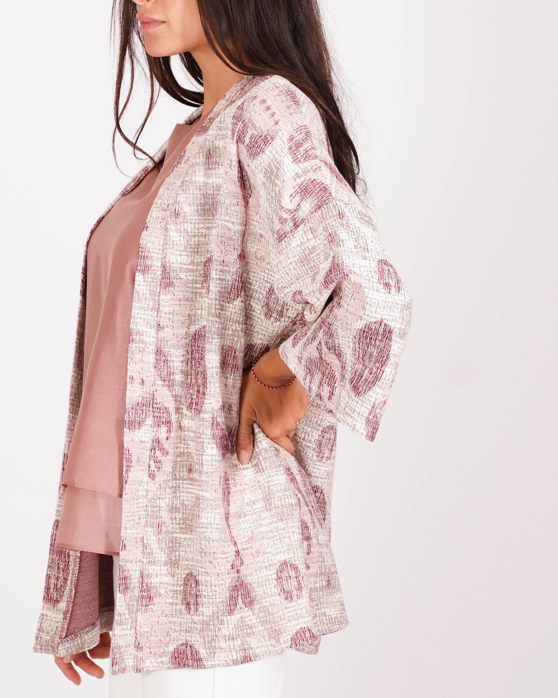 Kimono over in tessuto stampato - Lidia