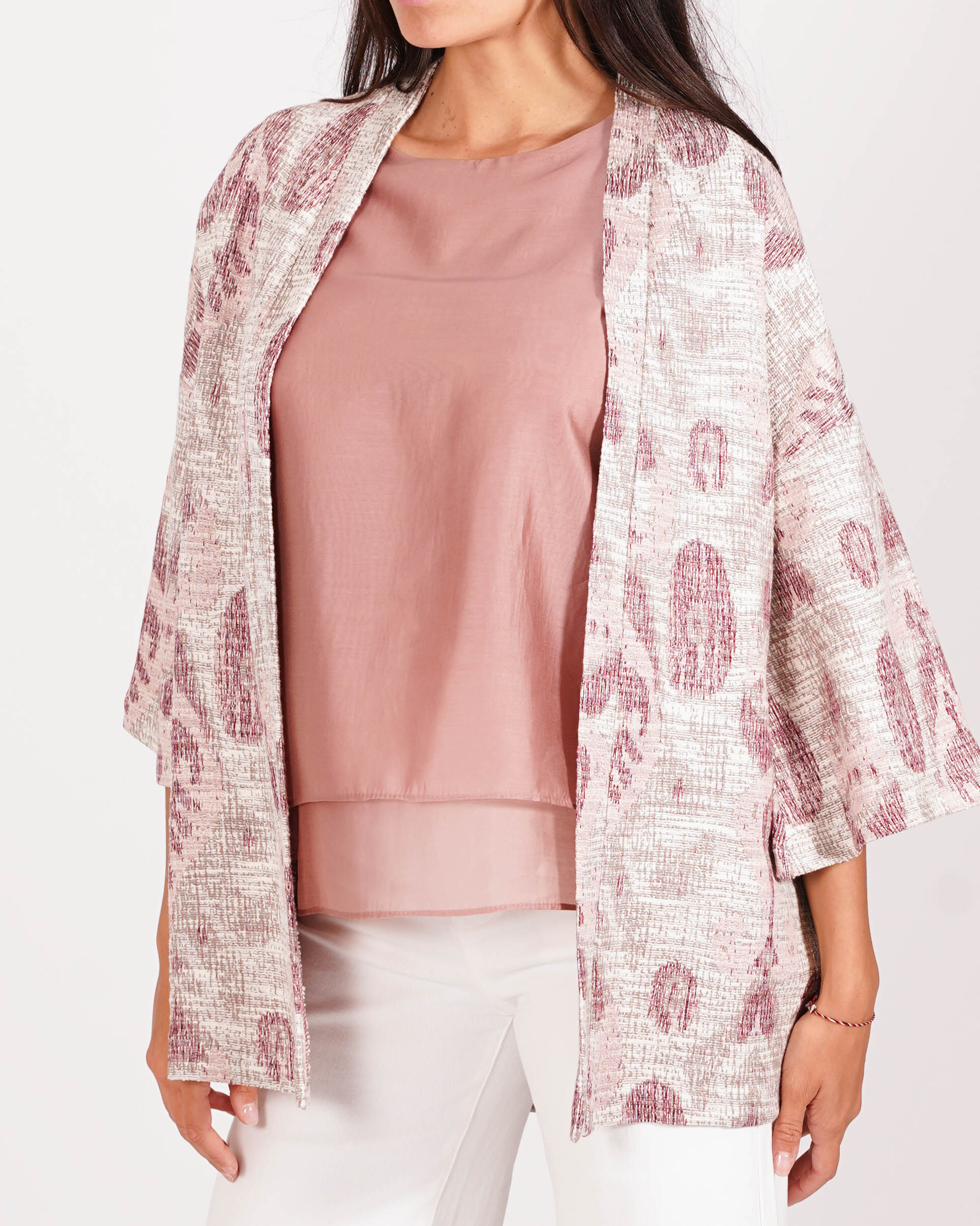 Kimono over in tessuto stampato - Lidia
