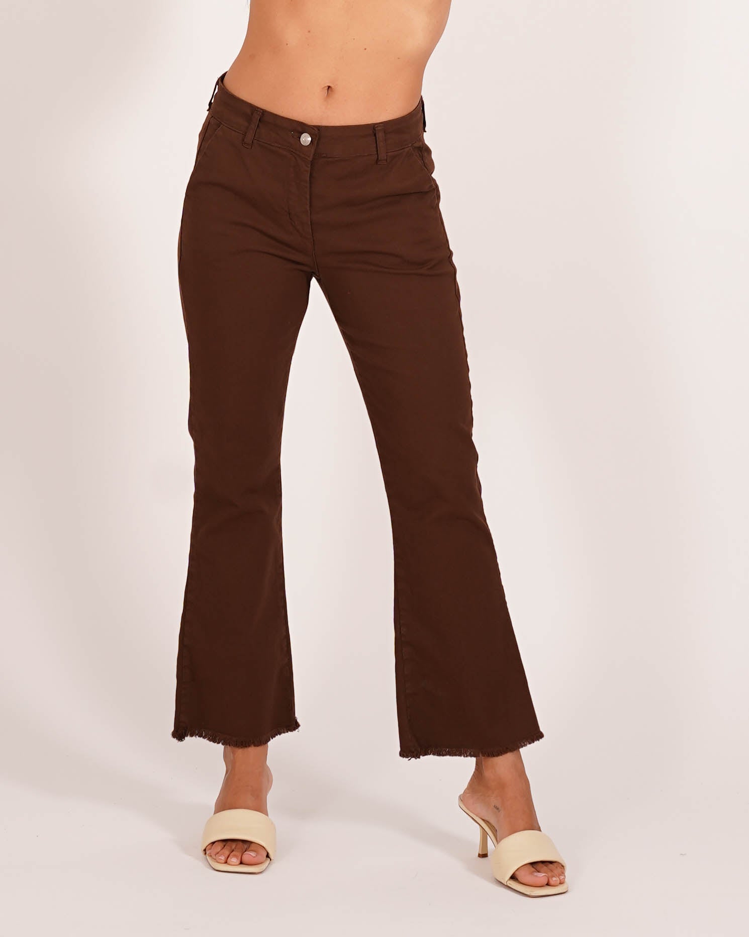 Pantalone stretch in drill color - Falchi - Hope Fashion