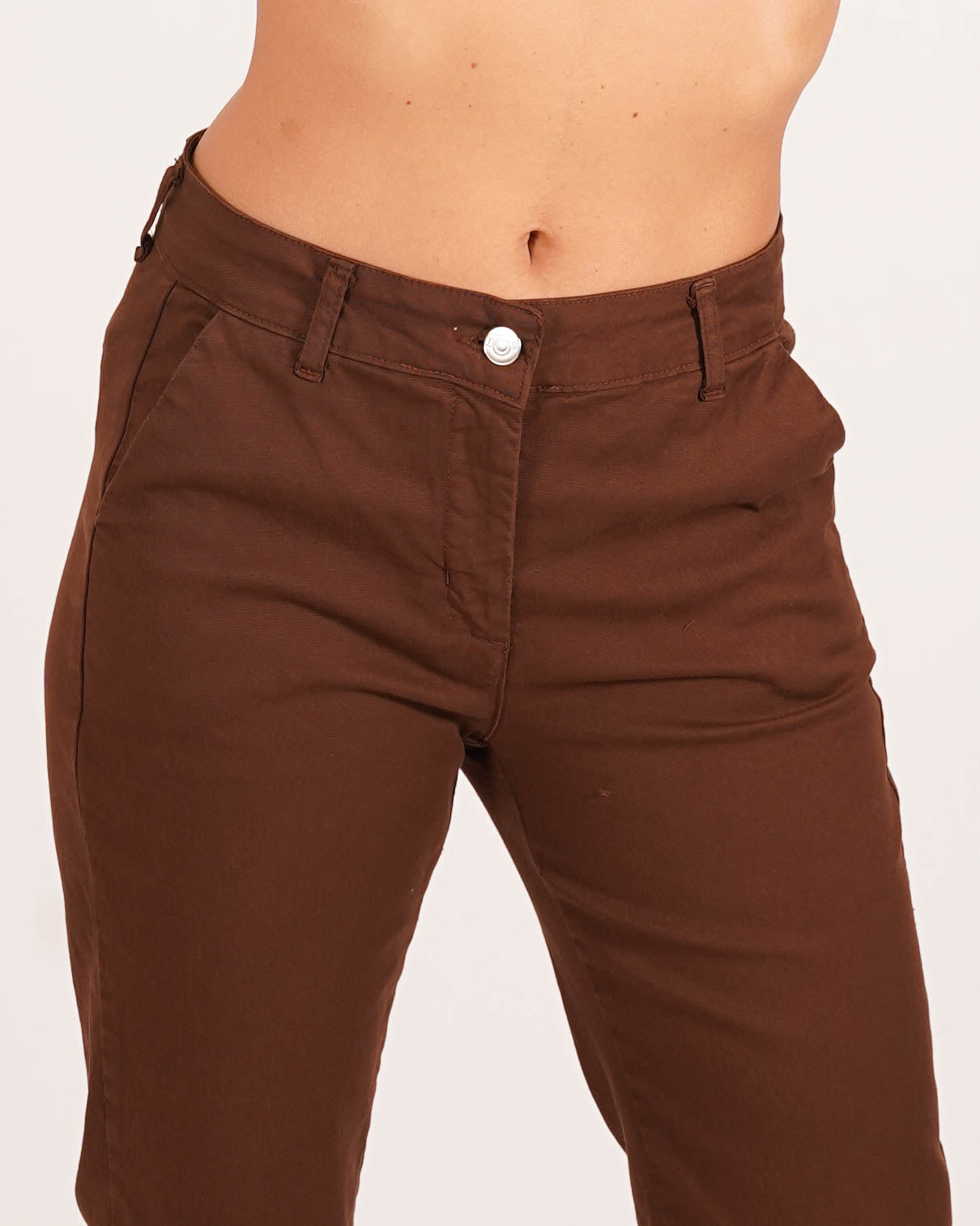 Pantalone stretch in drill color - Falchi - Hope Fashion