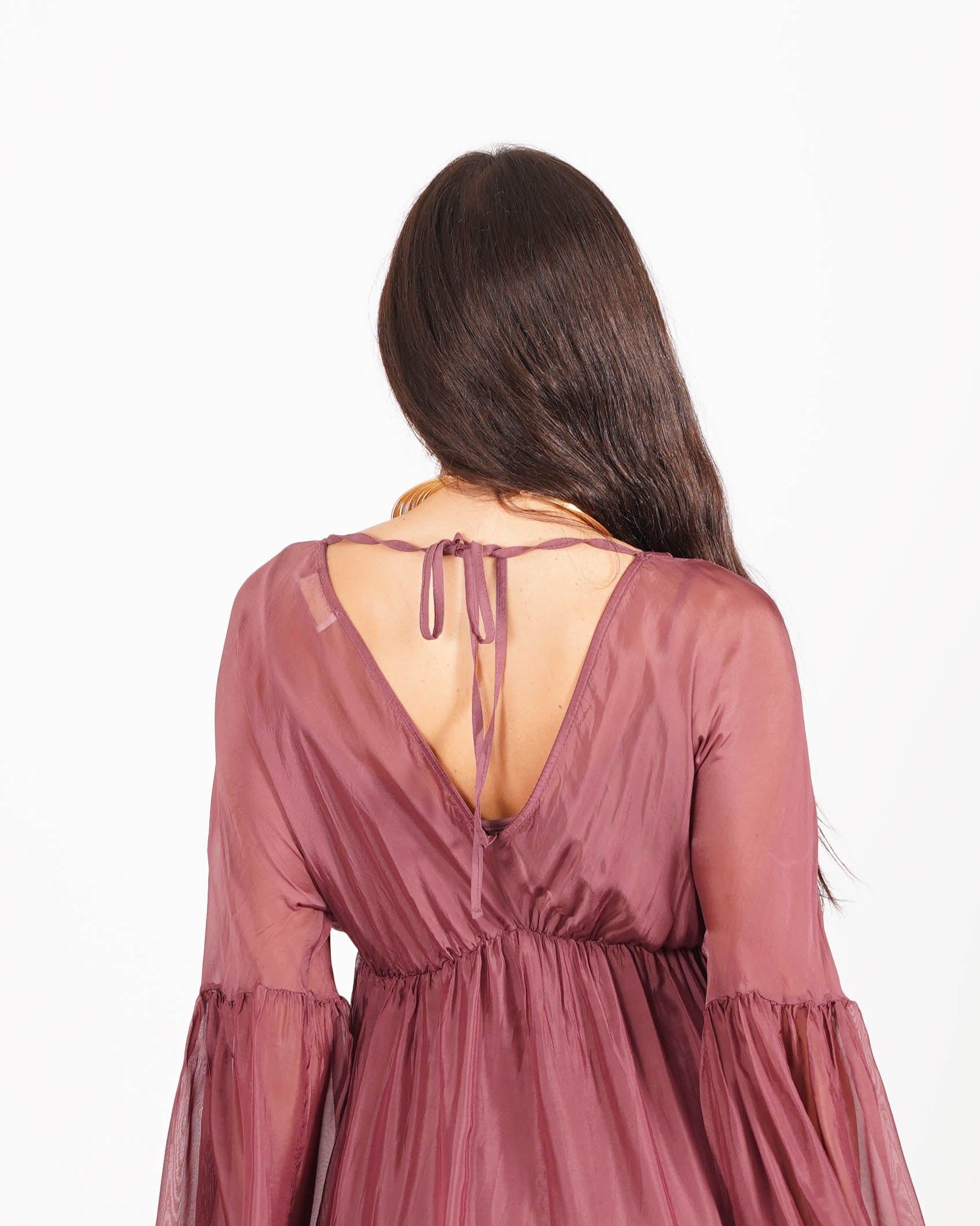 Abito lungo in chiffon di seta - Shannon