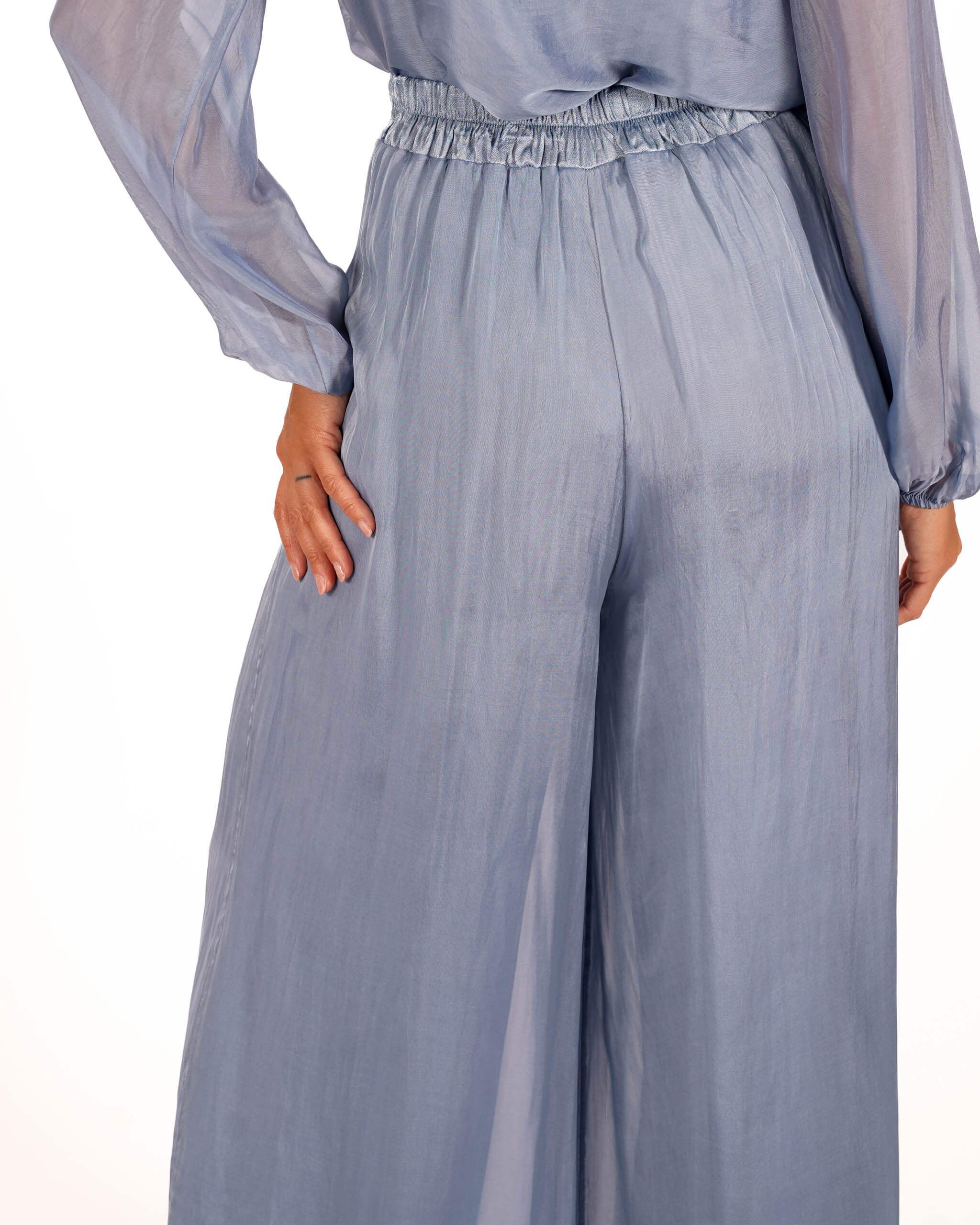 Pantaloni con bustino in misto seta - Ostuni