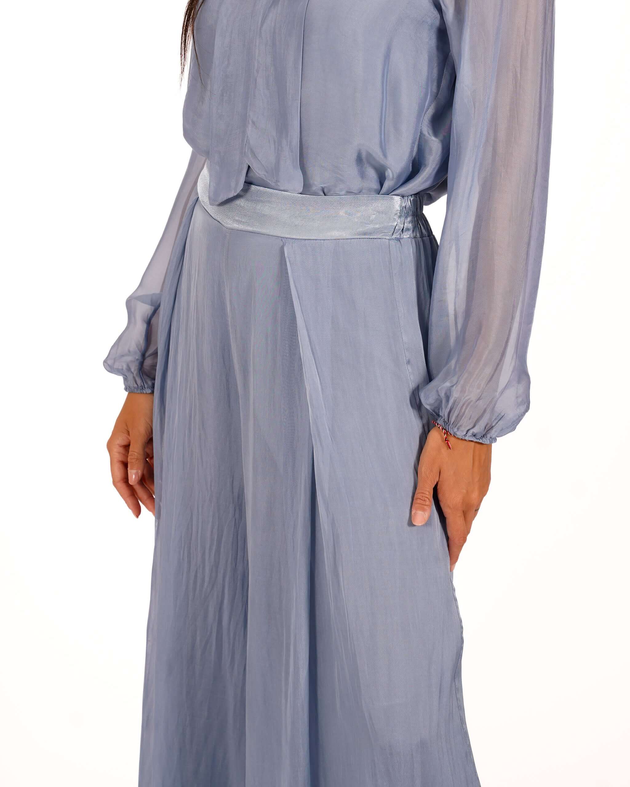 Pantaloni con bustino in misto seta - Ostuni