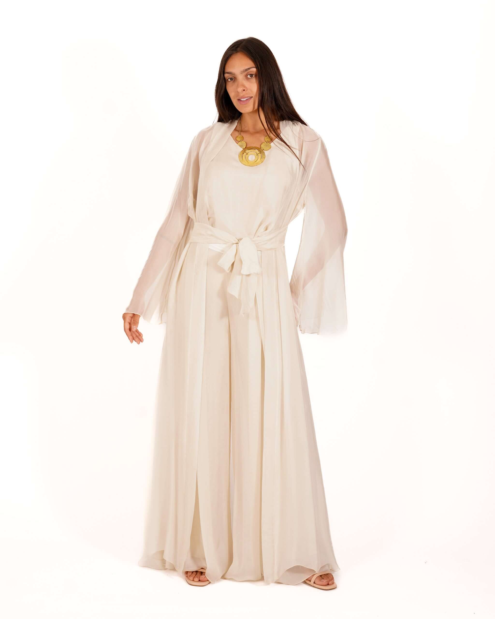 Kimono lungo in misto seta - Miranda